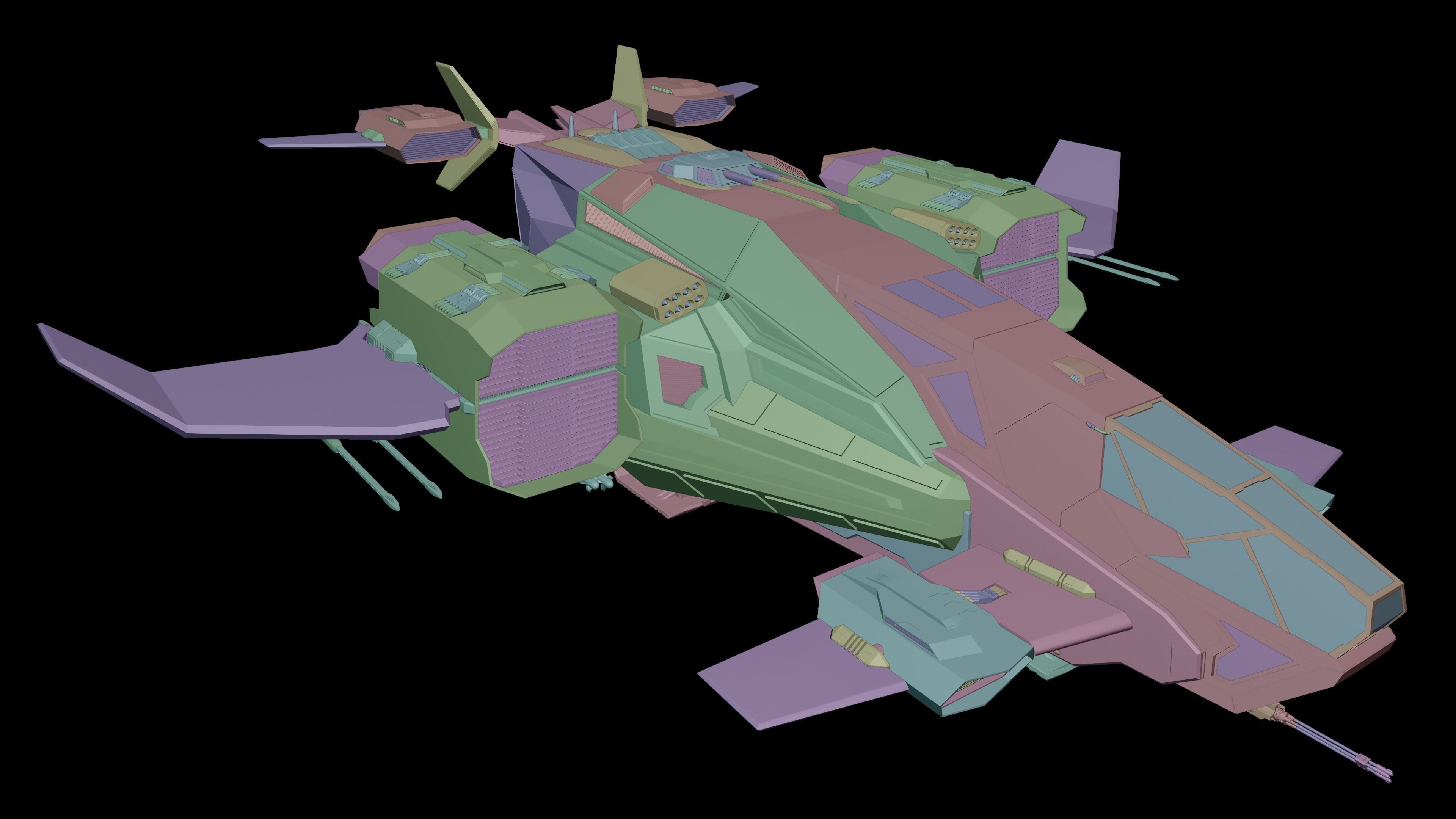 Dropship spaceship 3D model_15