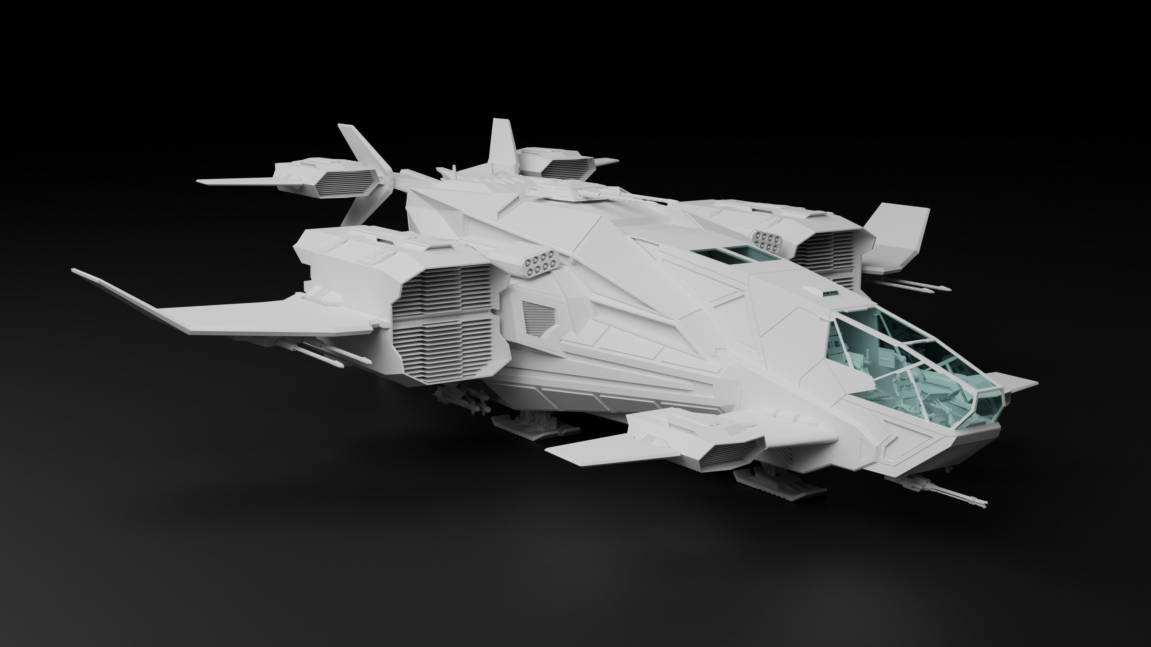 Dropship spaceship 3D model_20