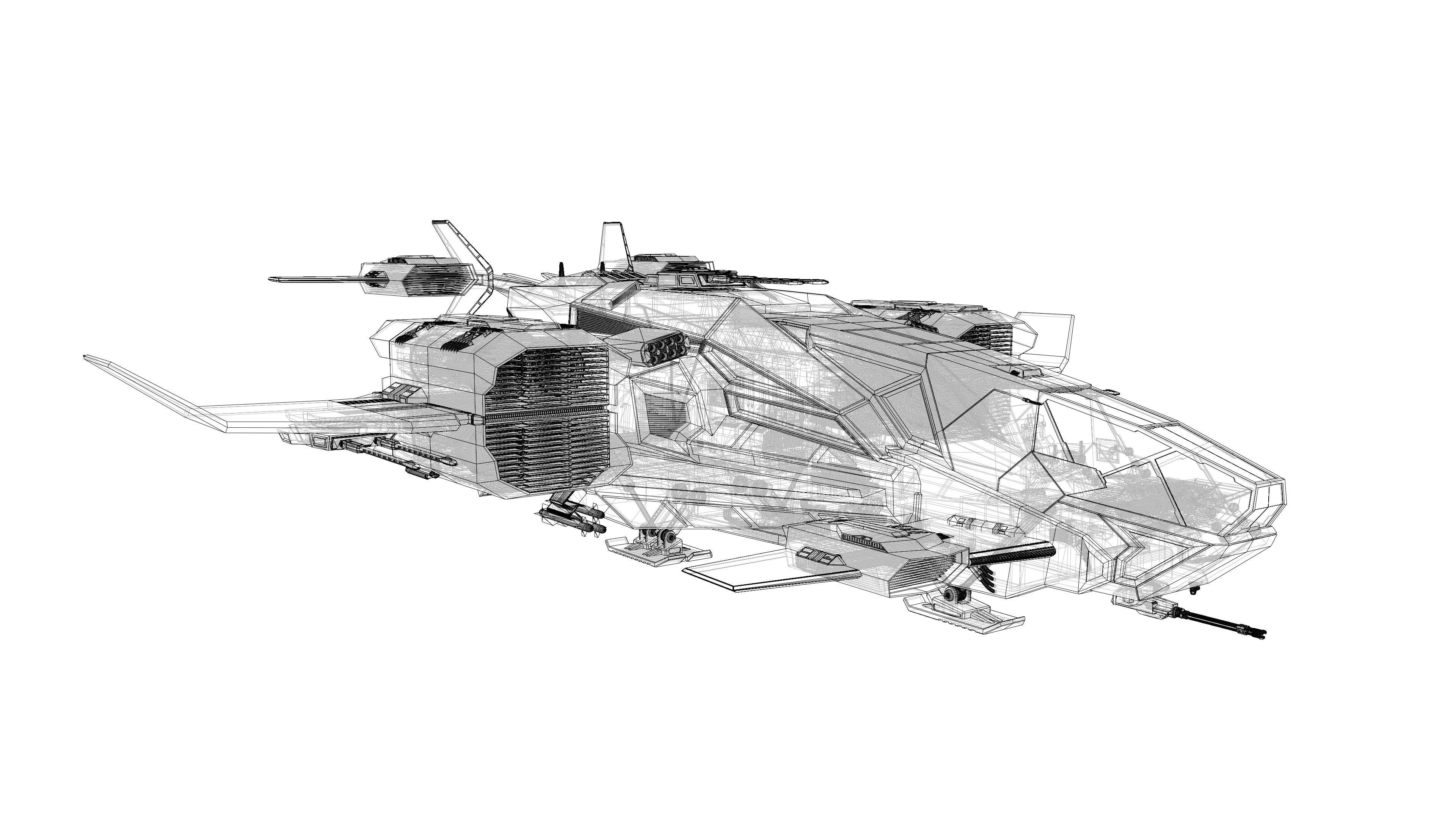 Dropship spaceship 3D model_17