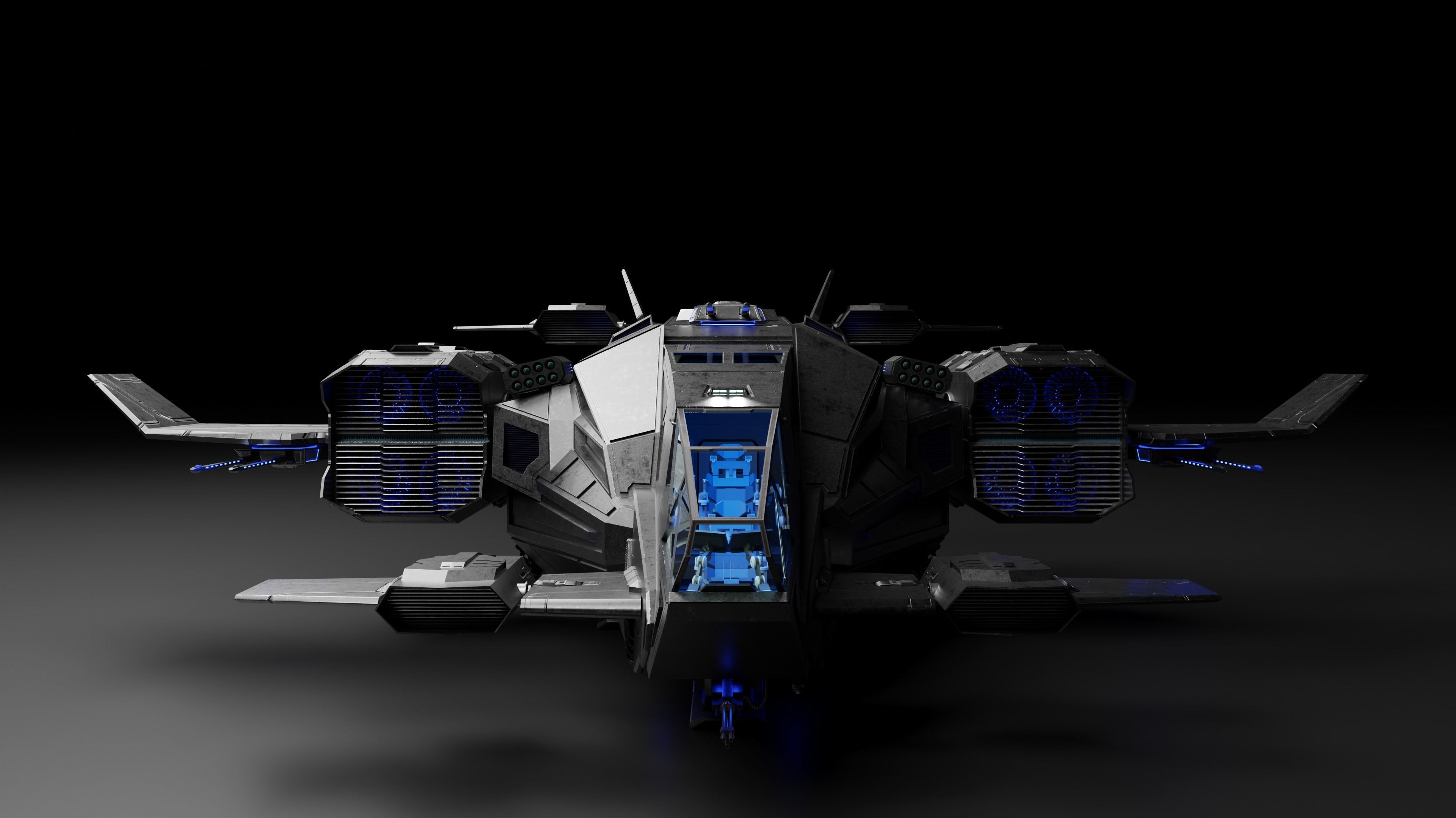 Dropship spaceship 3D model_43
