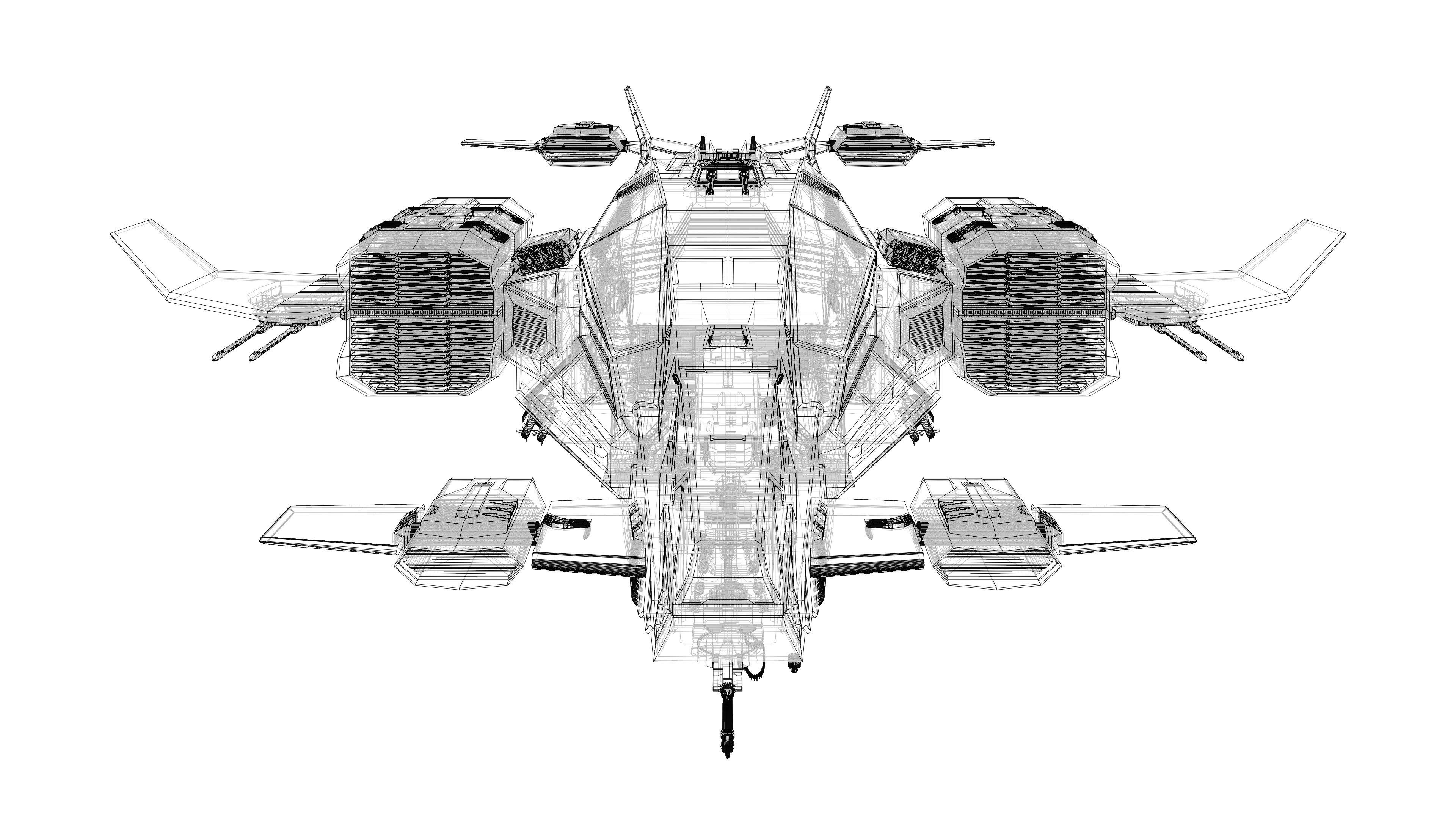 Dropship spaceship 3D model_10
