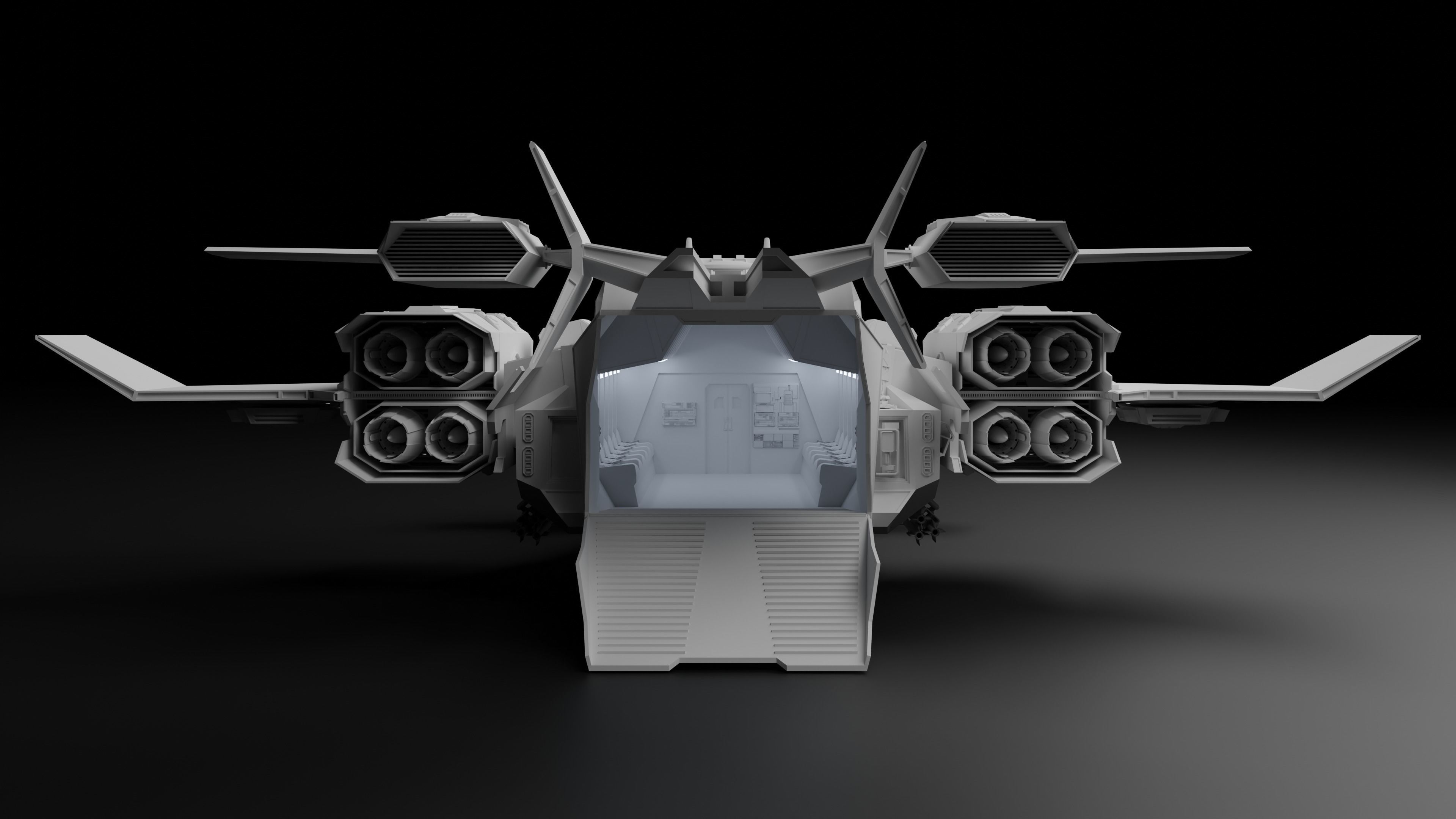 Dropship spaceship 3D model_24