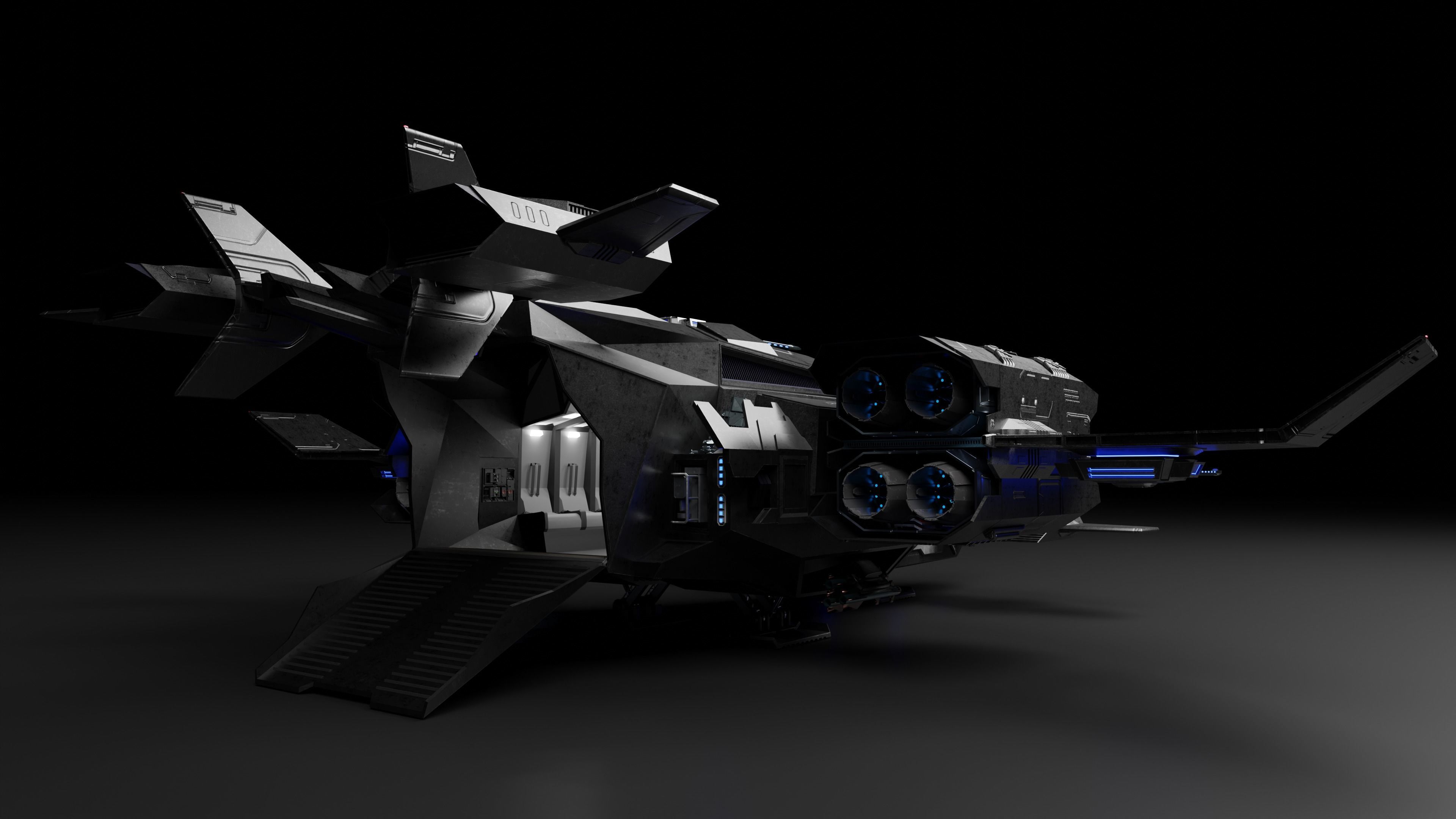 Dropship spaceship 3D model_55