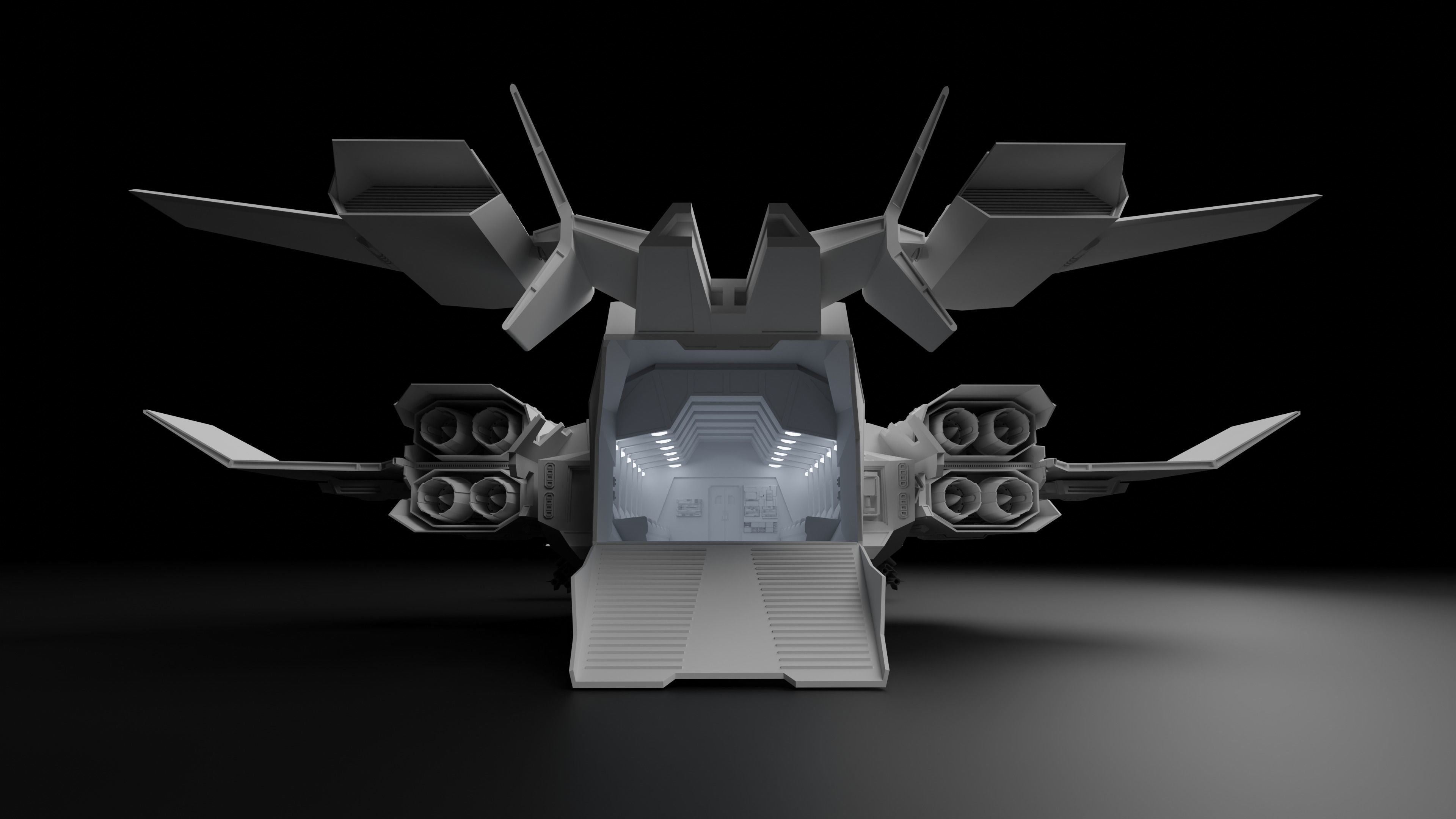 Dropship spaceship 3D model_23