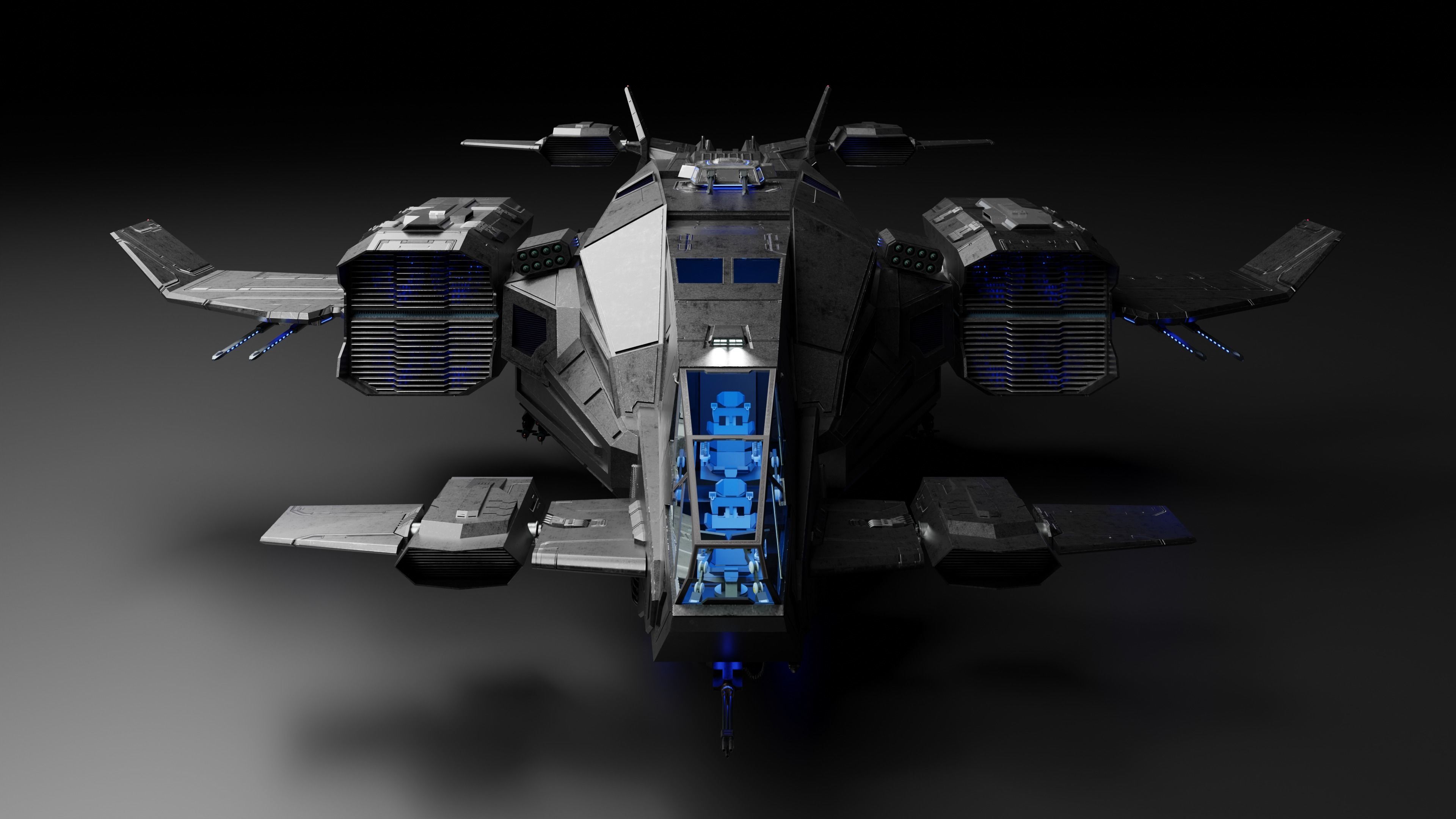 Dropship spaceship 3D model_39