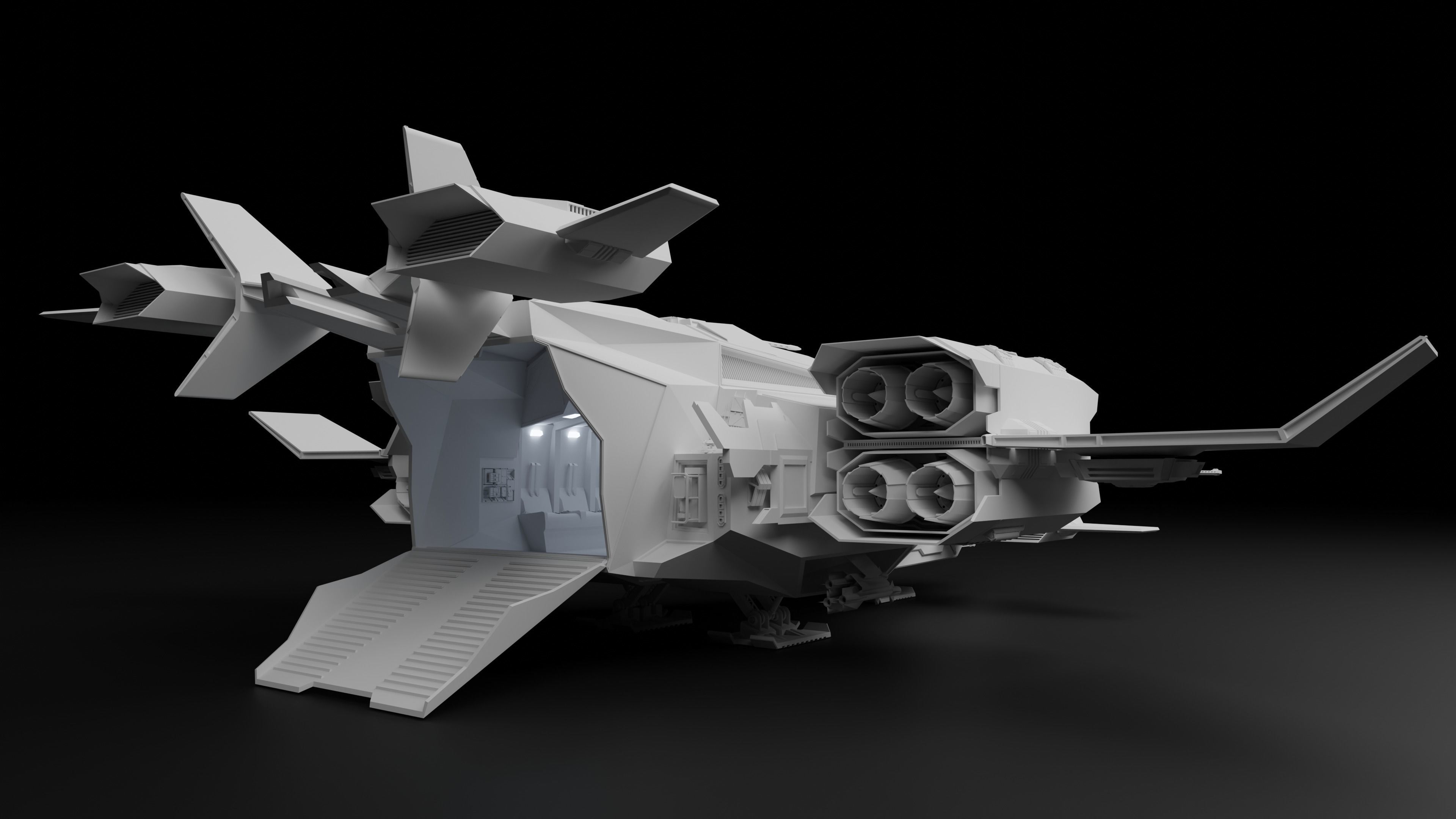 Dropship spaceship 3D model_32