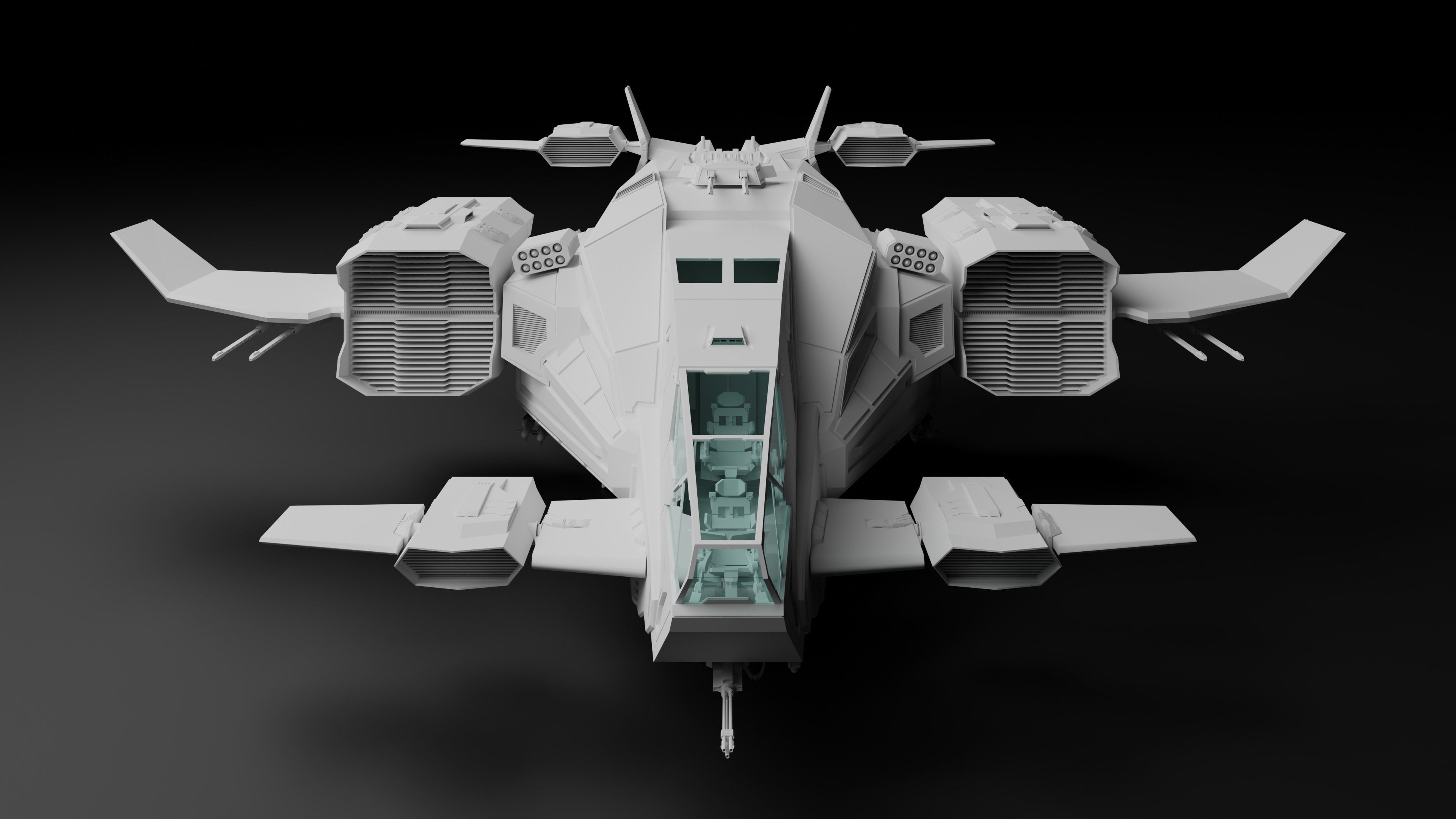 Dropship spaceship 3D model_12