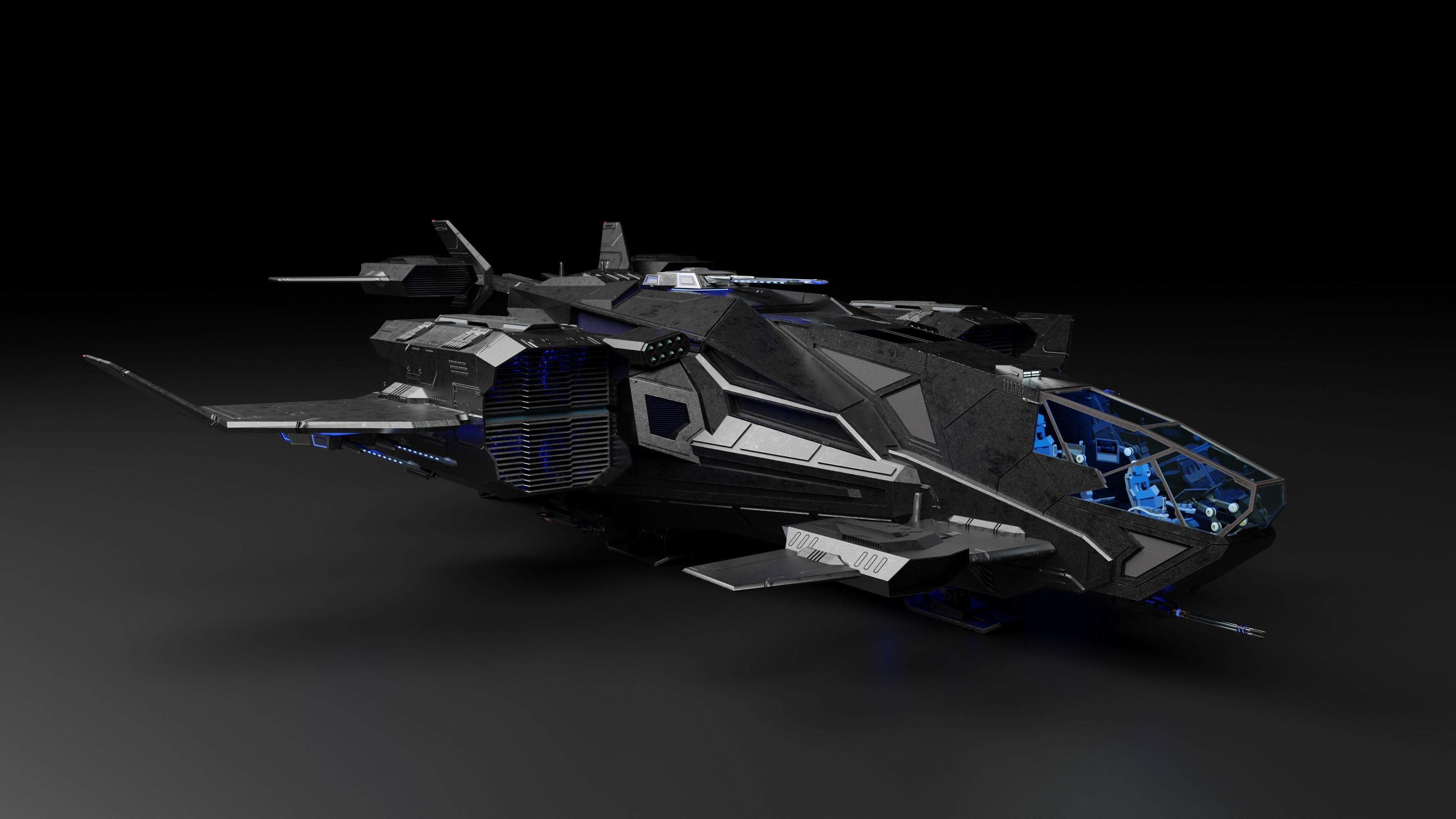 Dropship spaceship 3D model_52