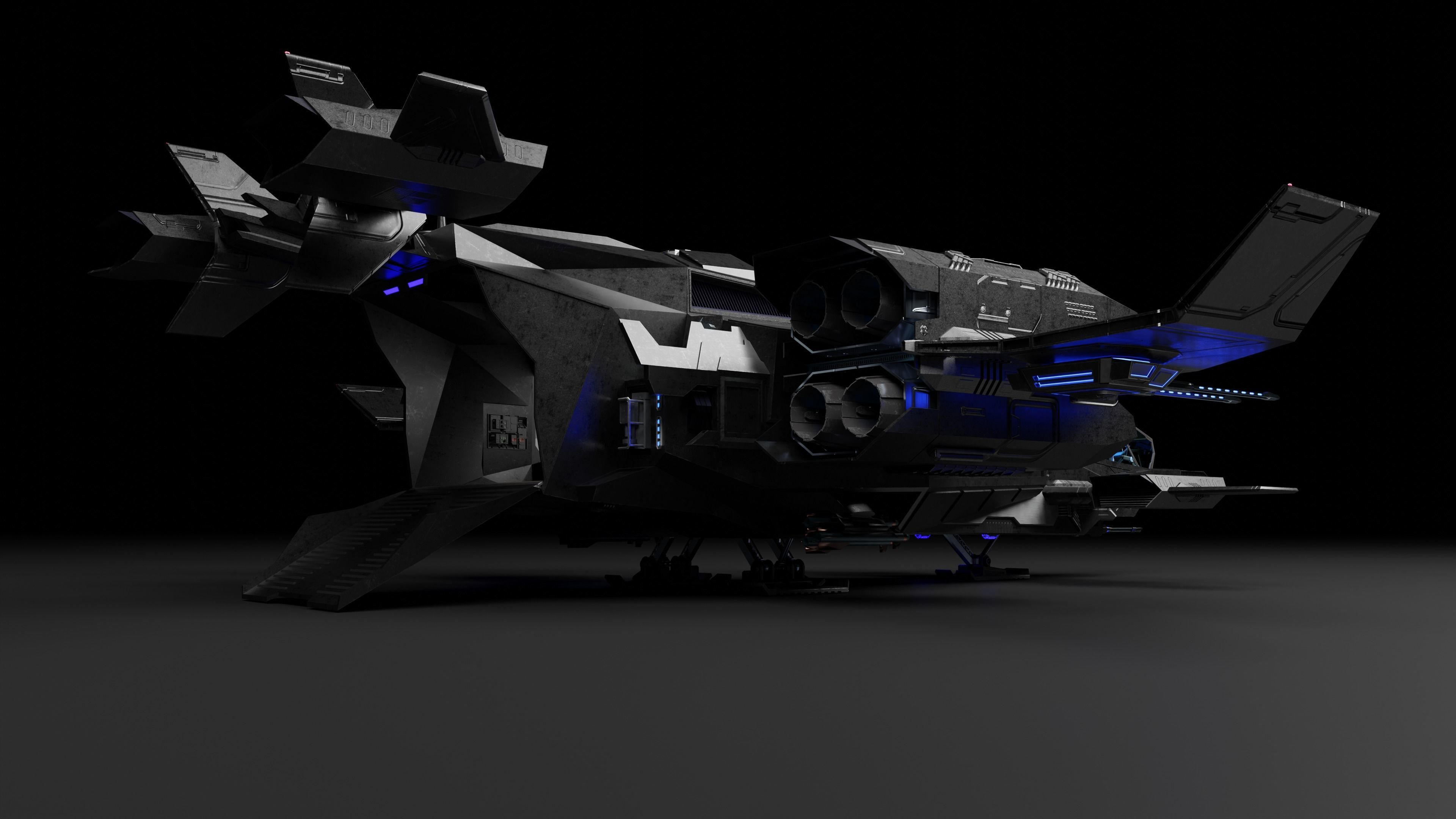 Dropship spaceship 3D model_56