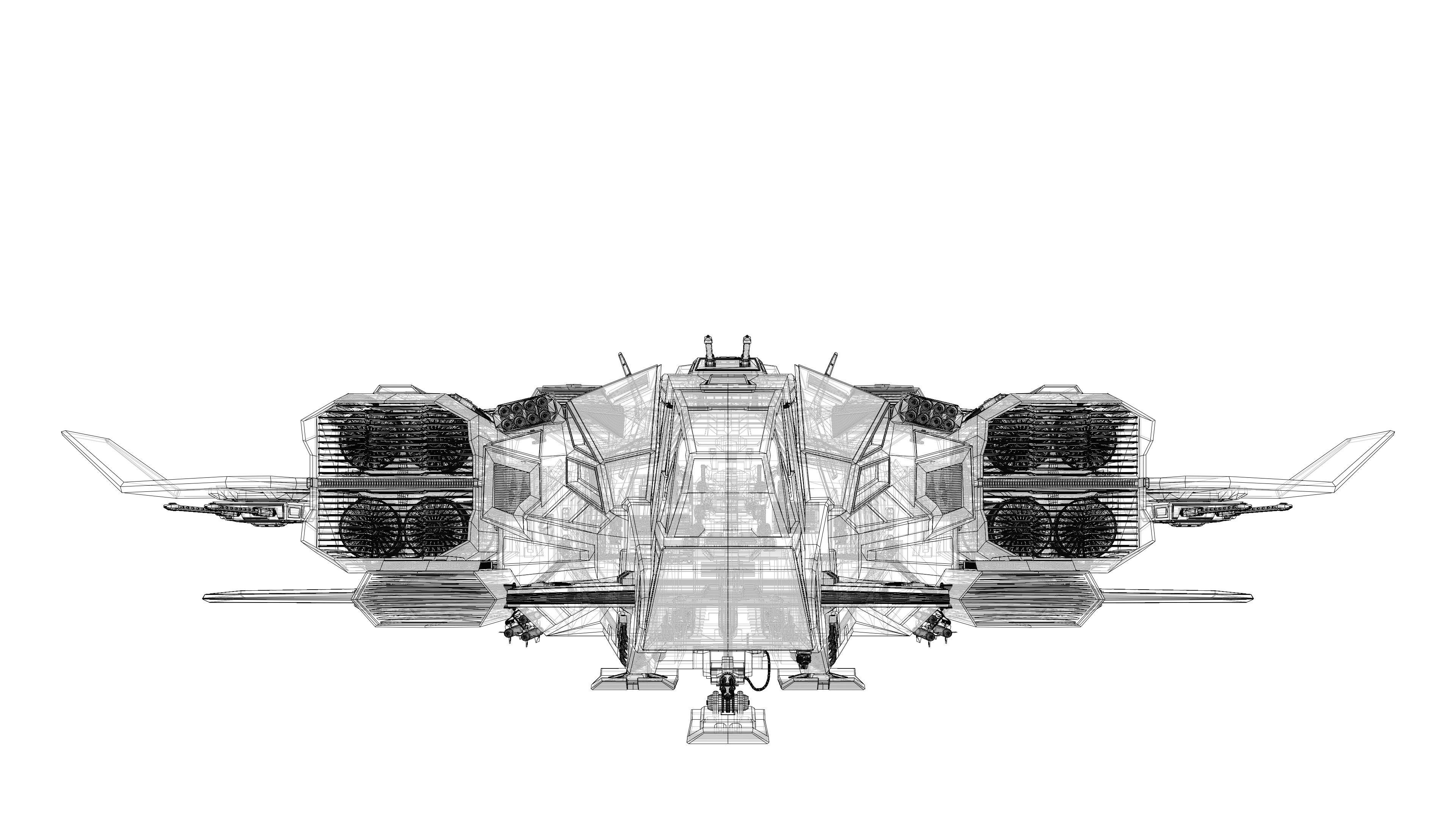 Dropship spaceship 3D model_4