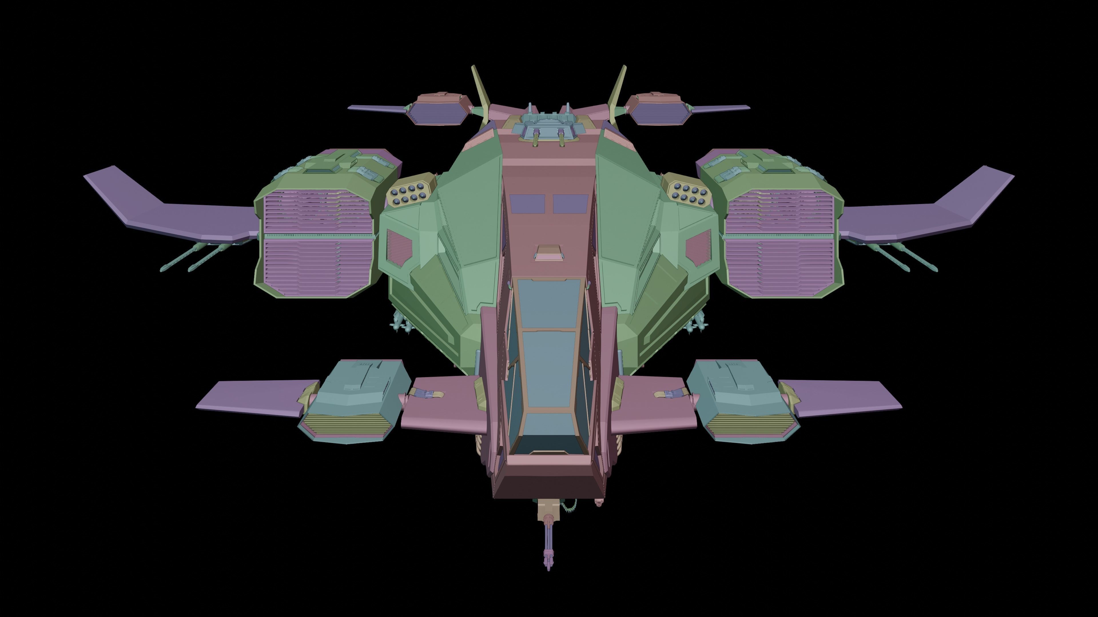 Dropship spaceship 3D model_11