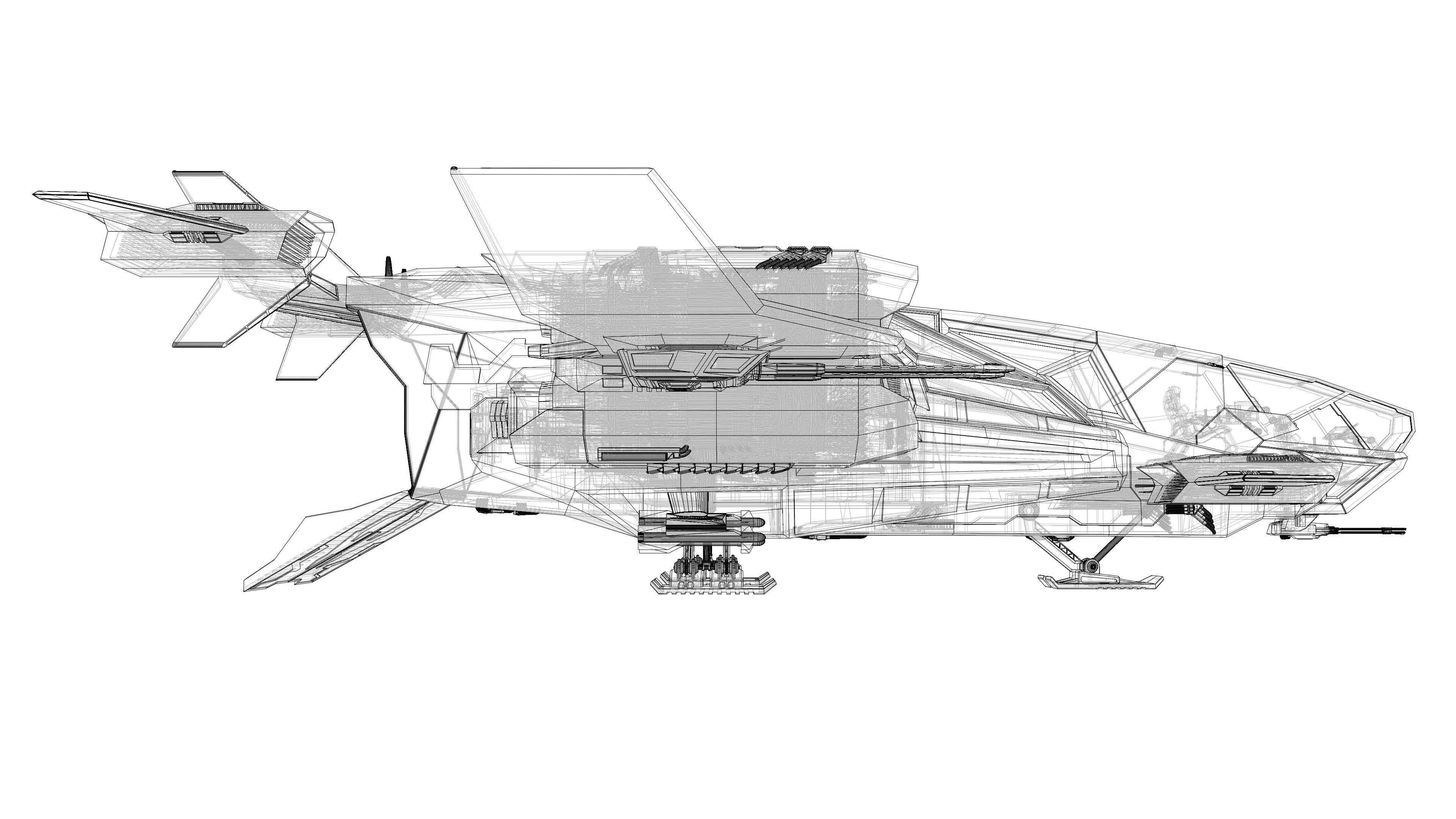 Dropship spaceship 3D model_25
