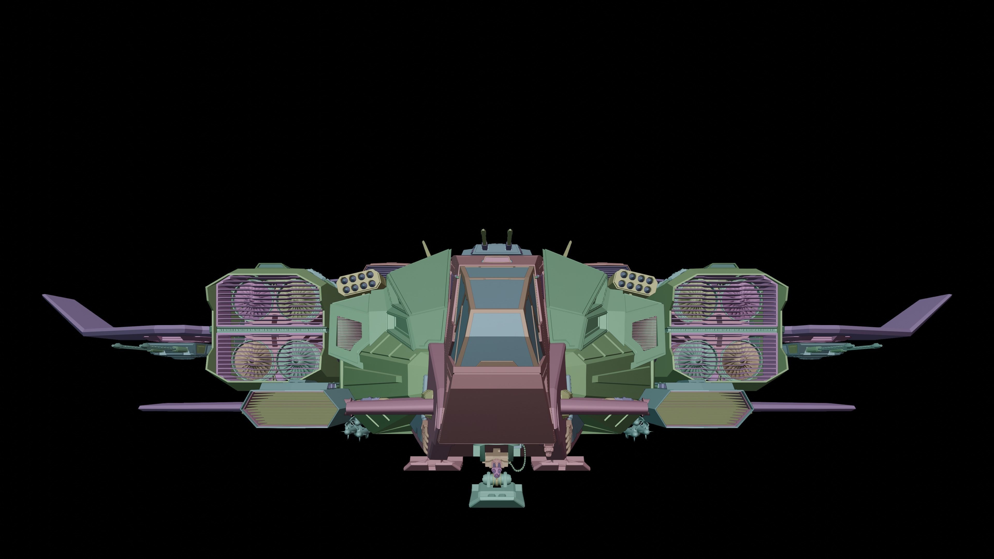 Dropship spaceship 3D model_5