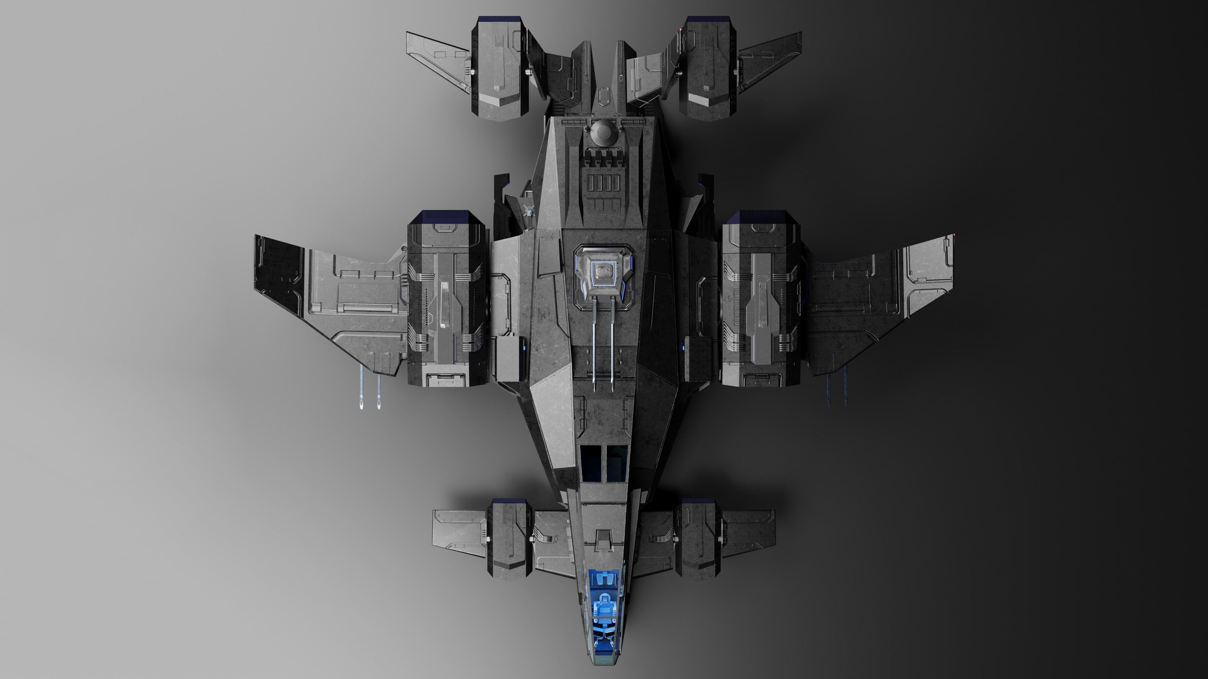 Dropship spaceship 3D model_36