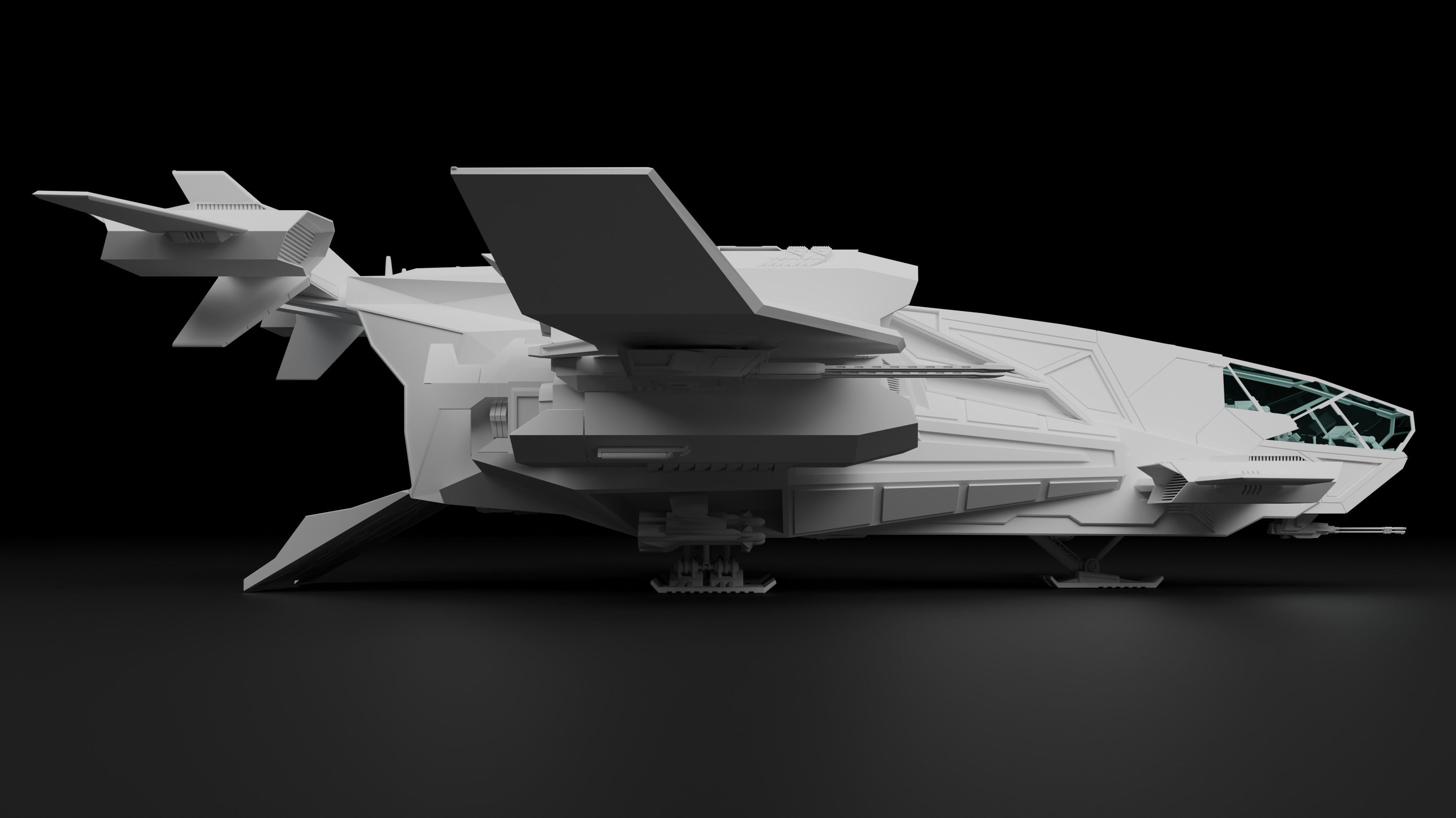 Dropship spaceship 3D model_27