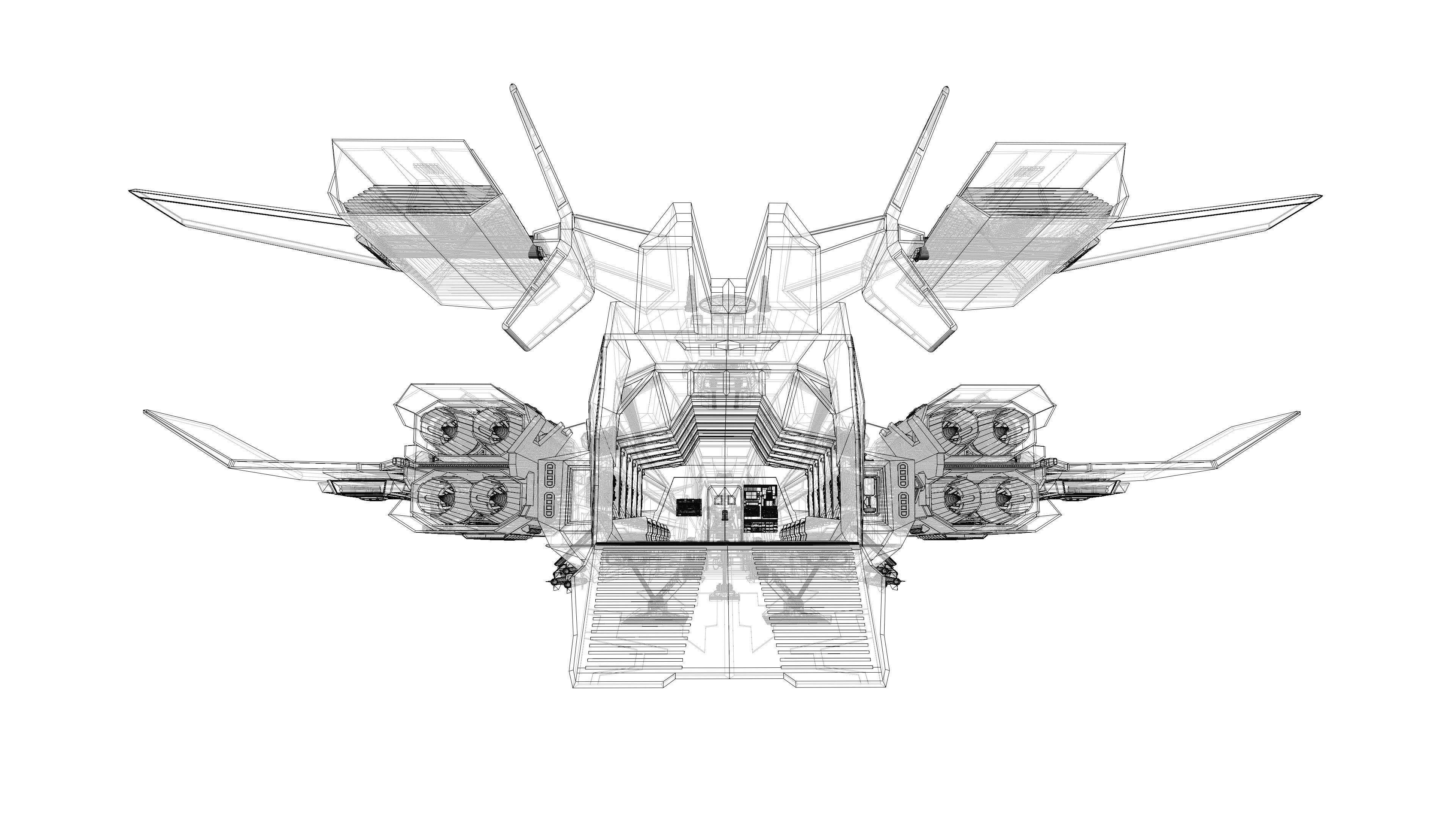 Dropship spaceship 3D model_21