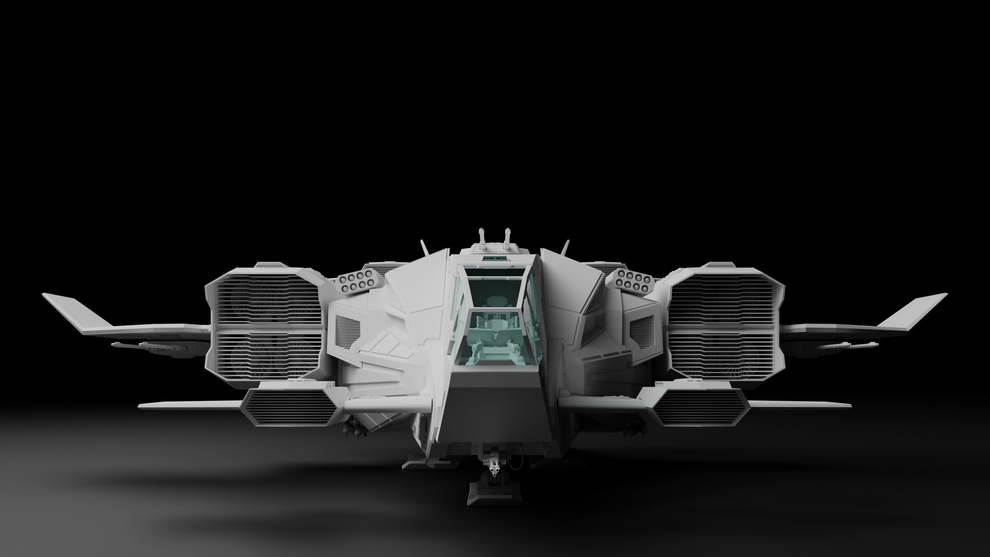 Dropship spaceship 3D model_6