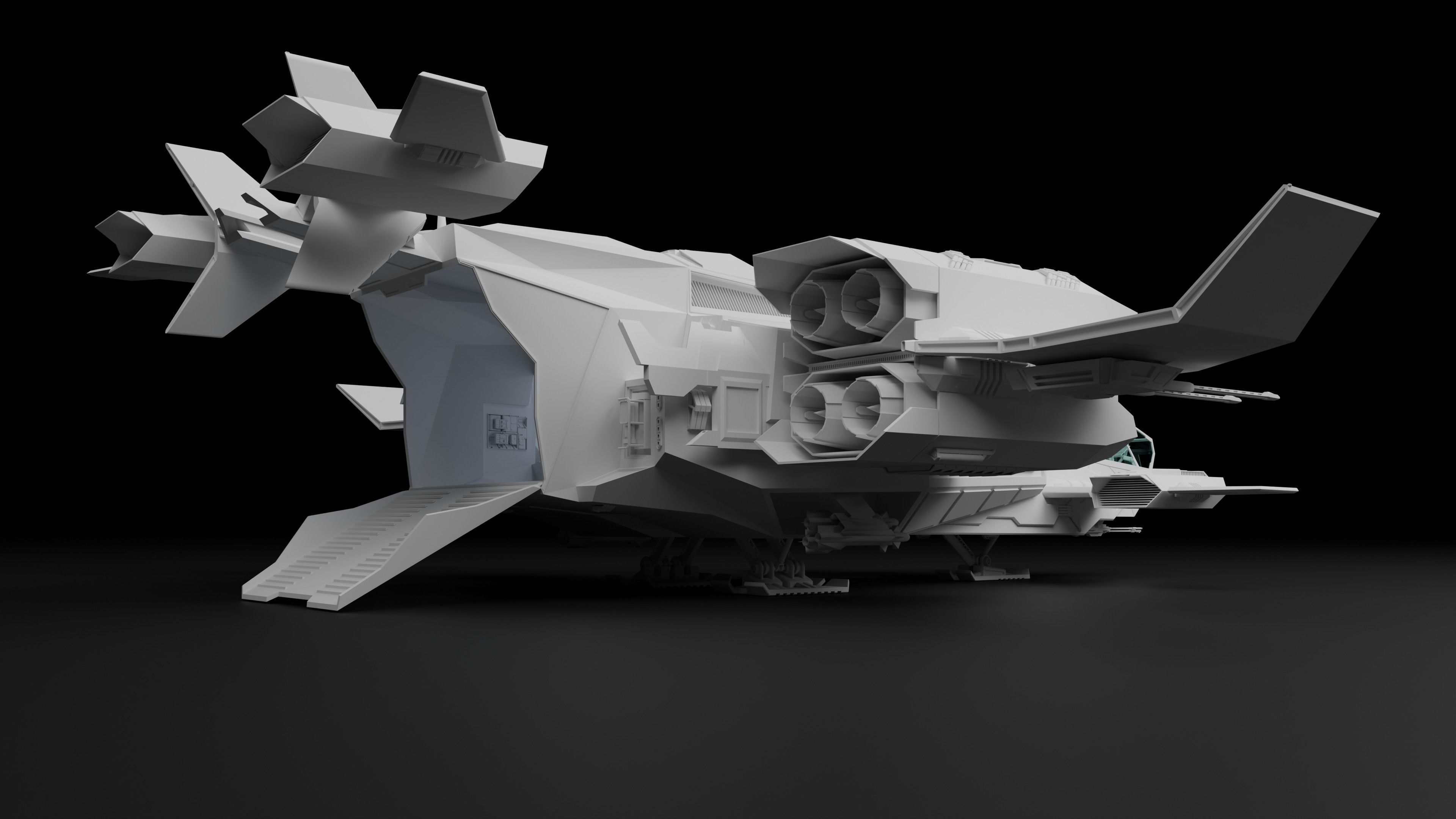 Dropship spaceship 3D model_30
