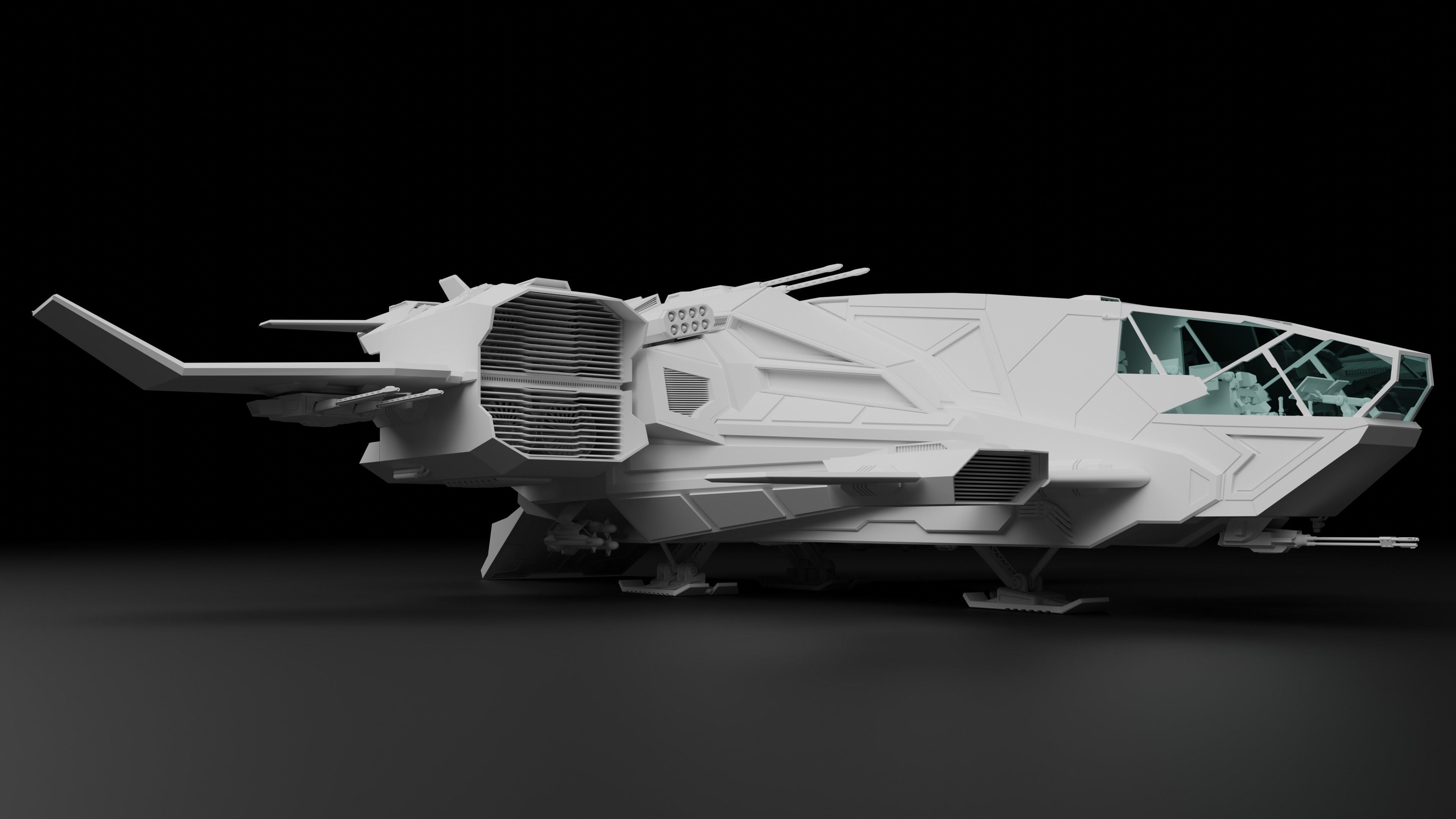 Dropship spaceship 3D model_31