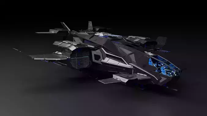 Dropship spaceship 3D model