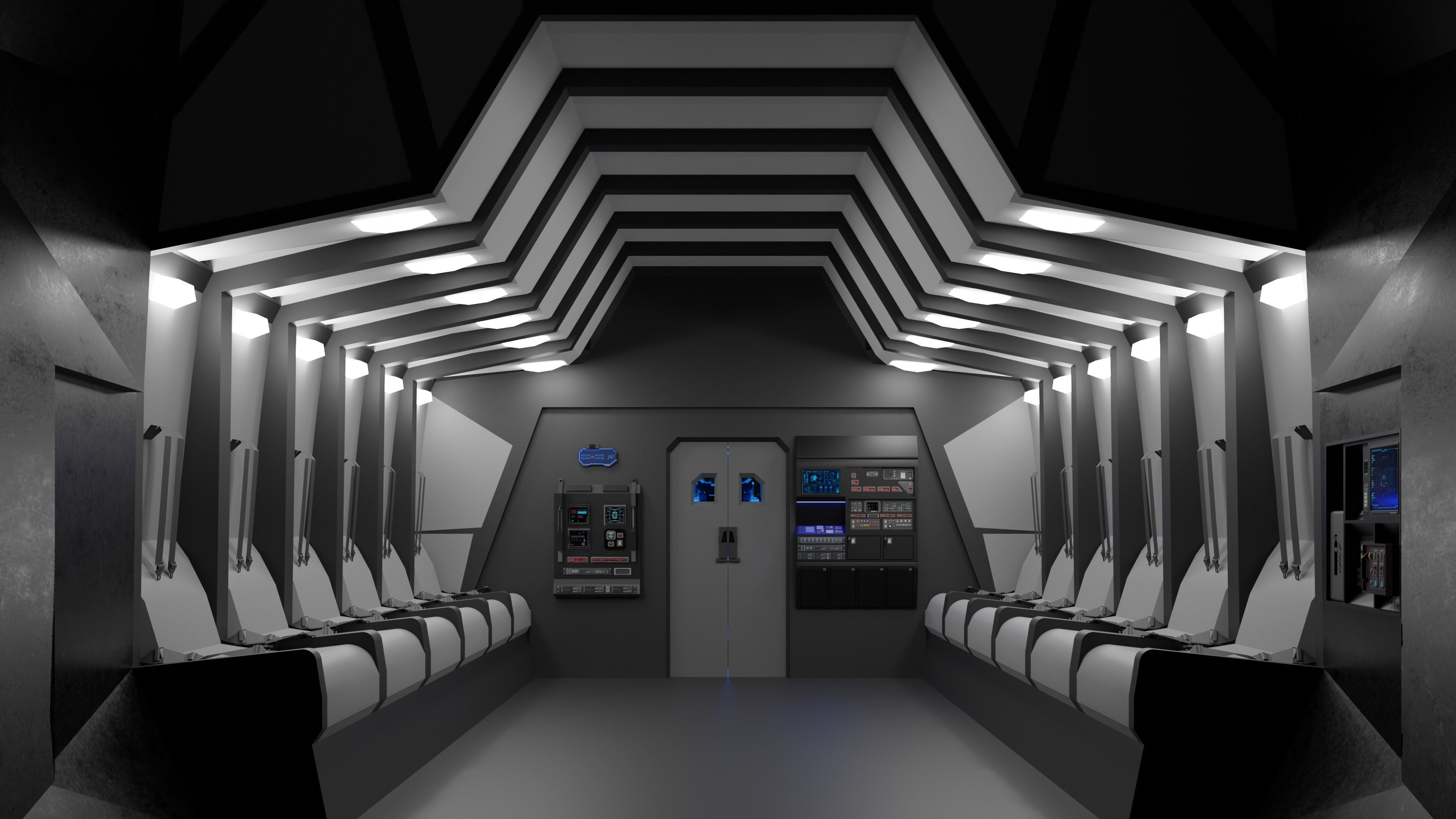 Dropship spaceship 3D model_3