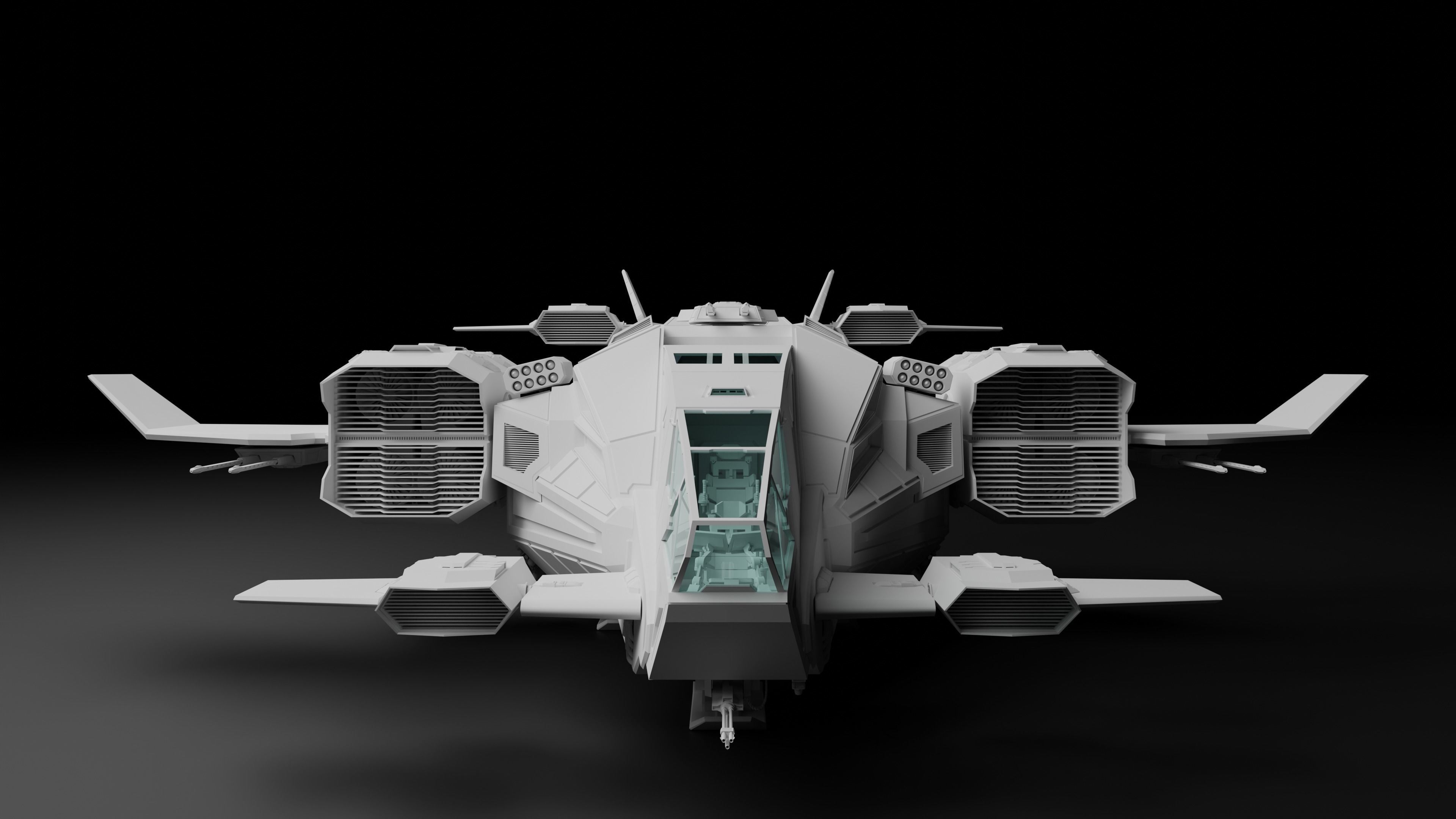 Dropship spaceship 3D model_9