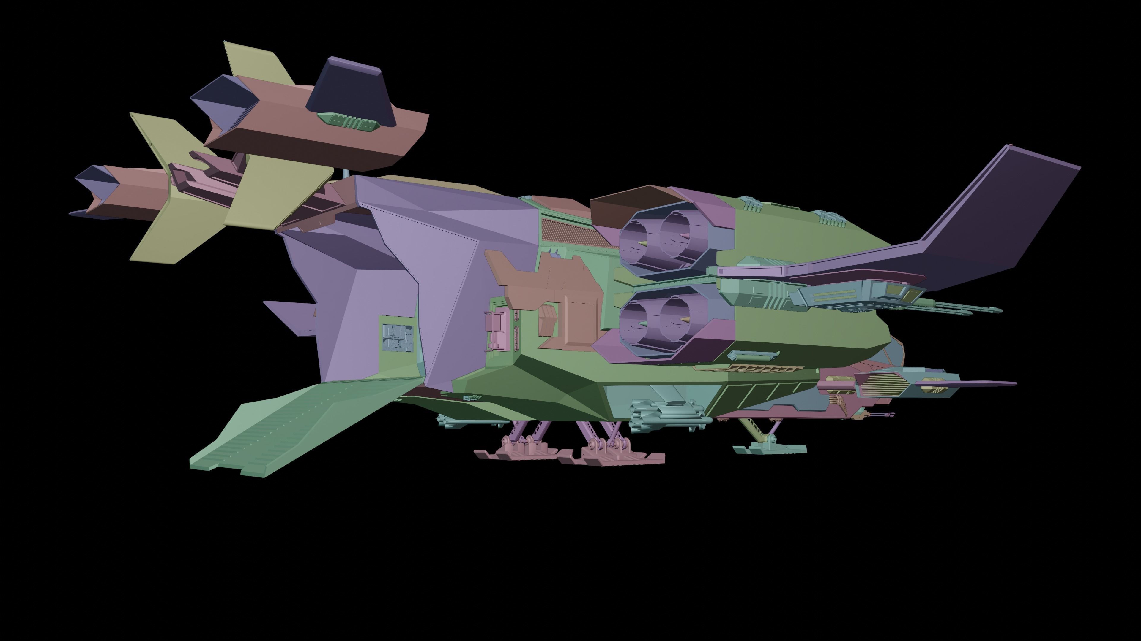 Dropship spaceship 3D model_29