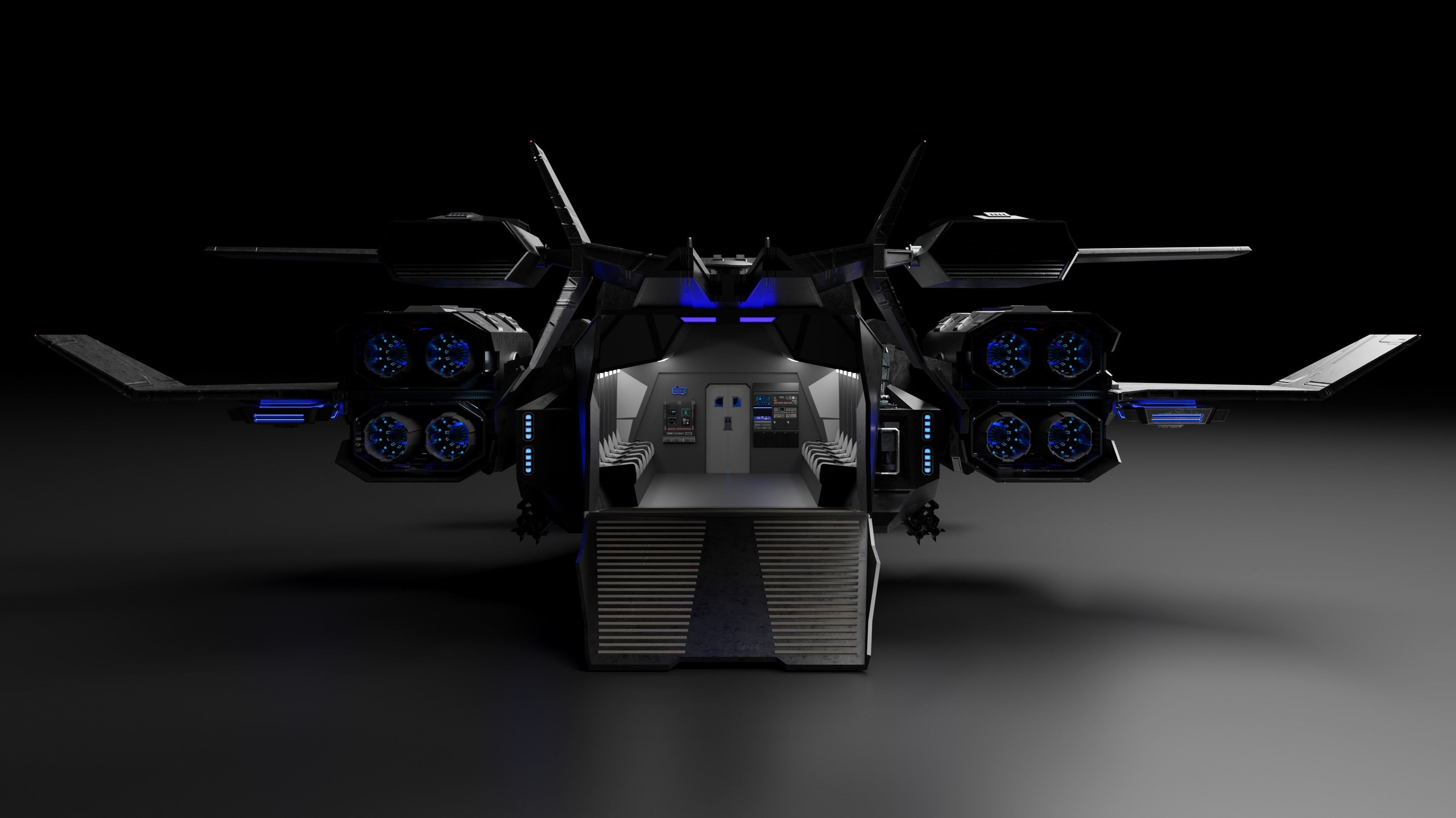 Dropship spaceship 3D model_49