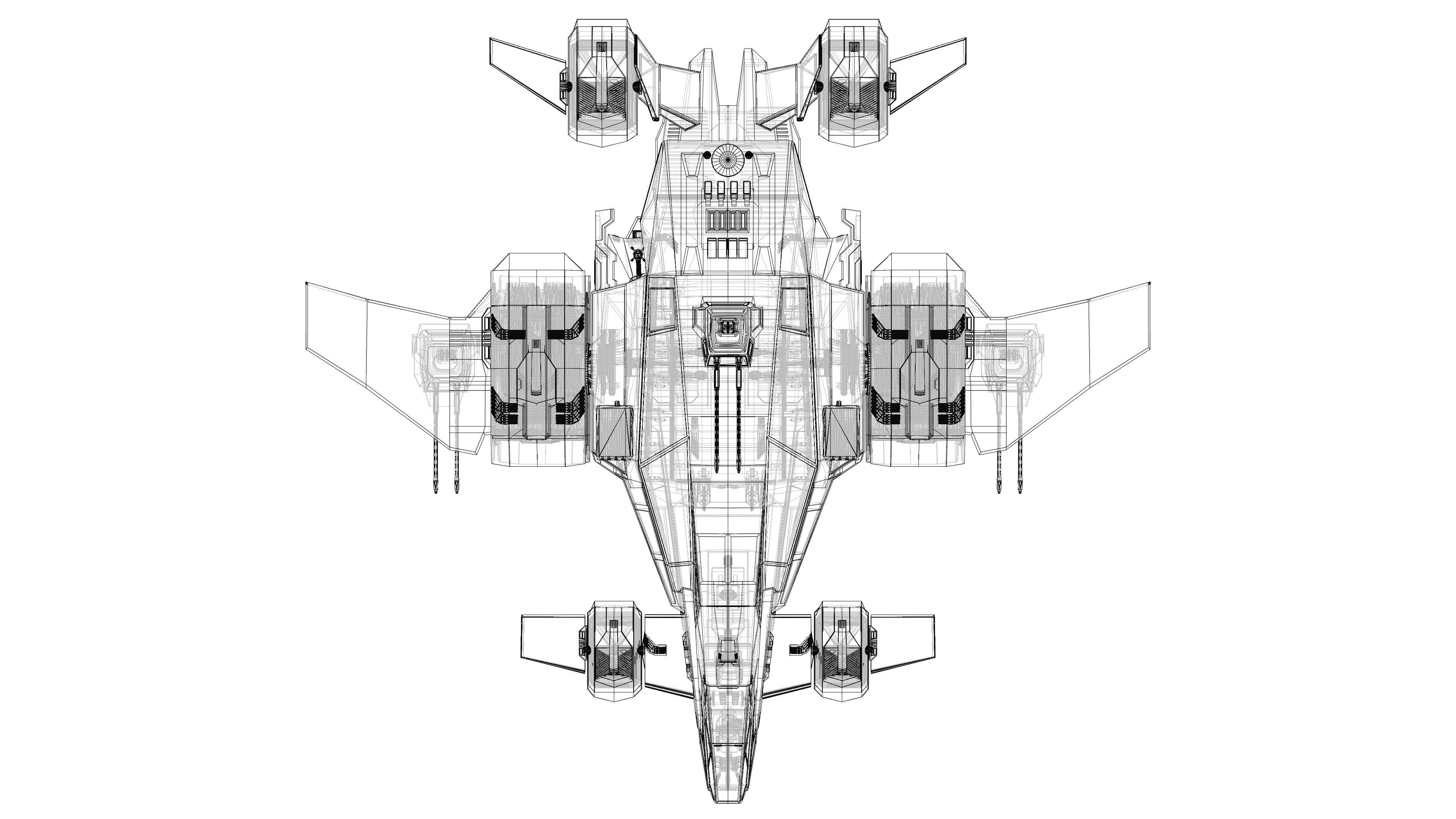 Dropship spaceship 3D model_33