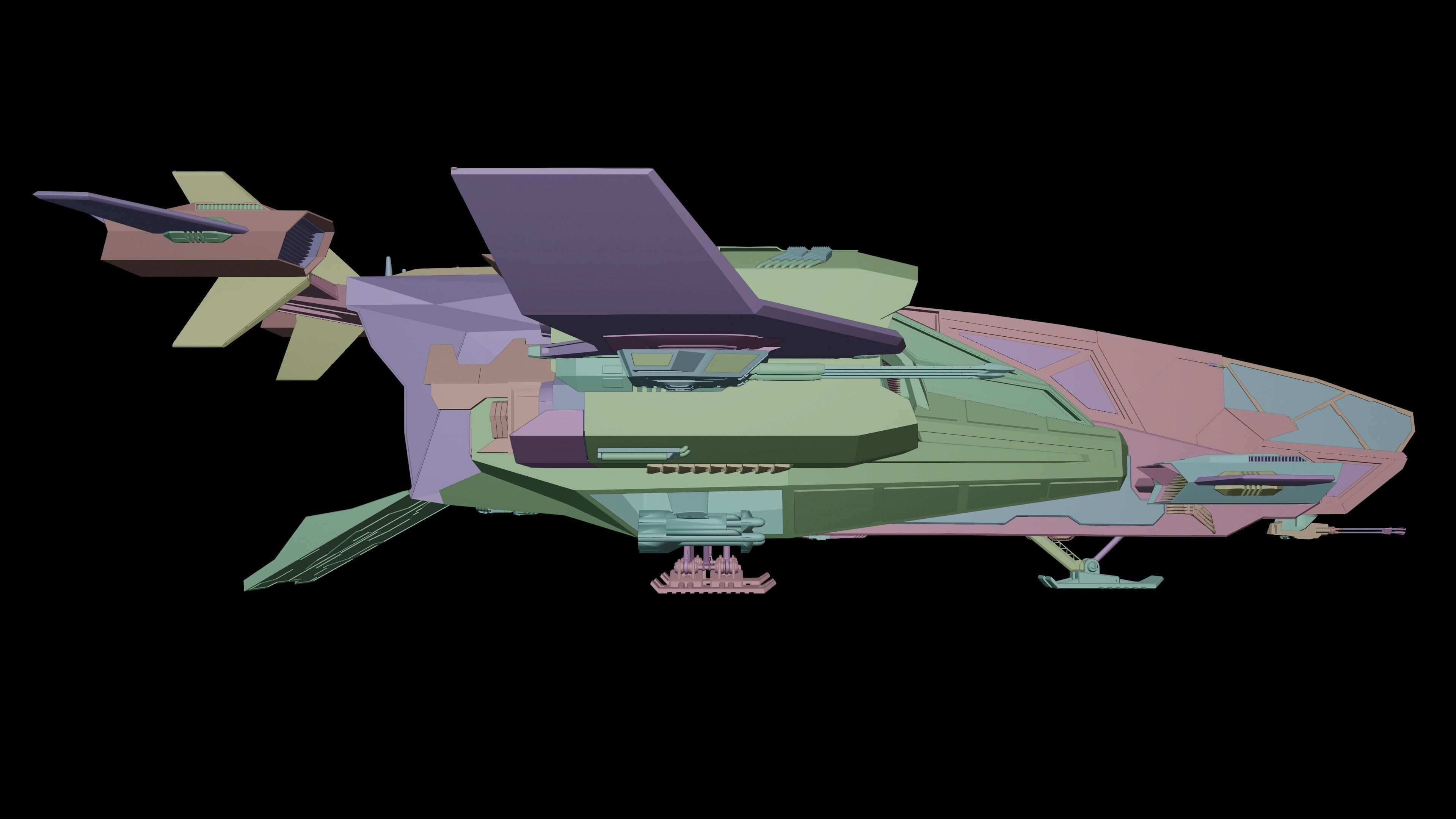 Dropship spaceship 3D model_26