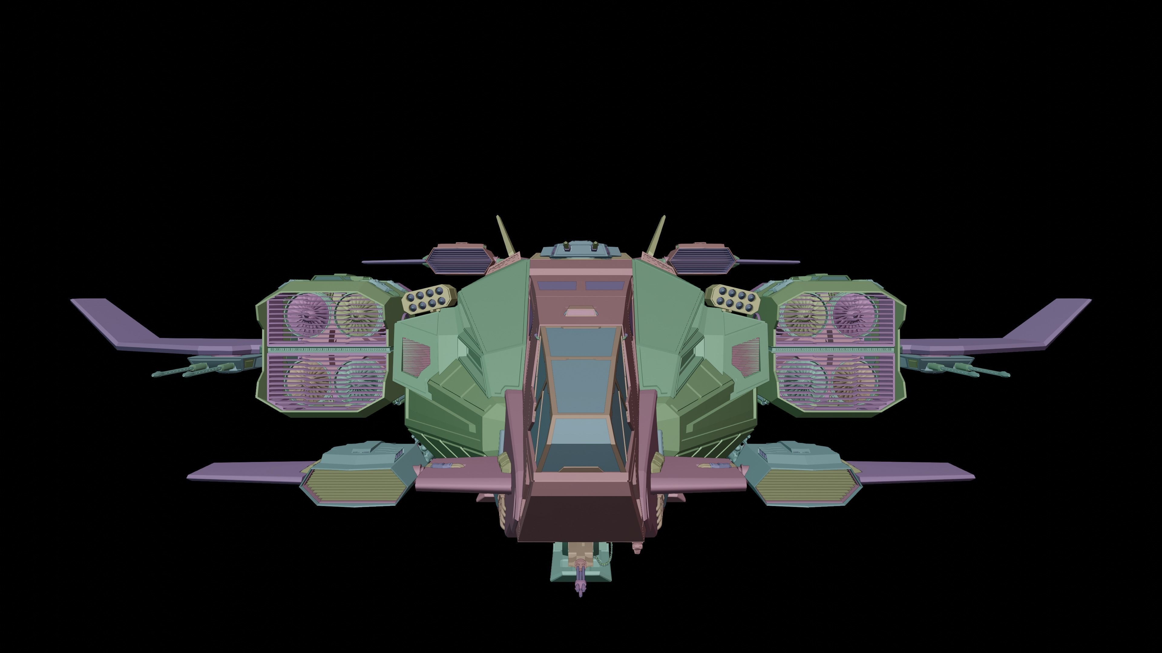 Dropship spaceship 3D model_8