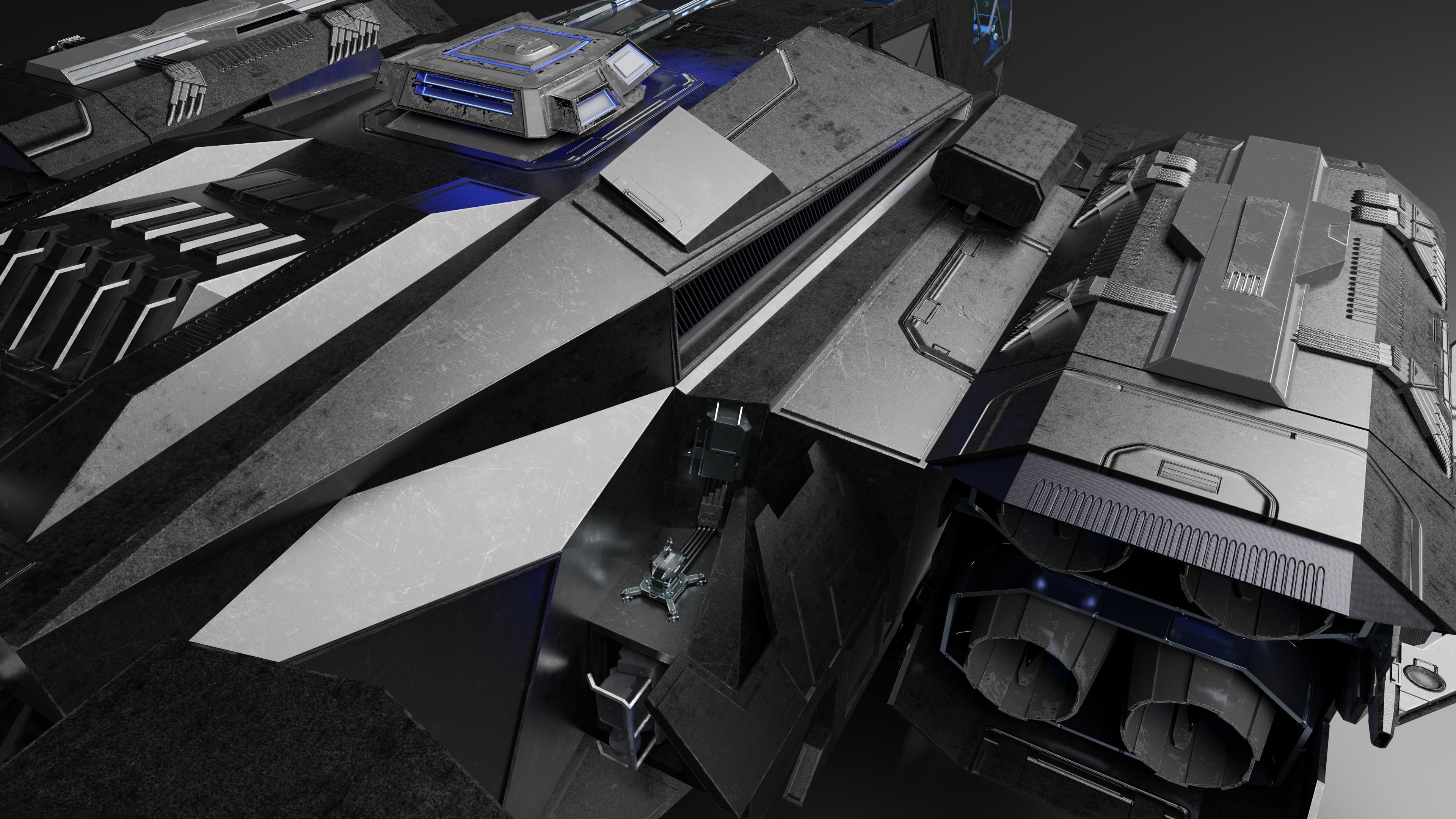 Dropship spaceship 3D model_2