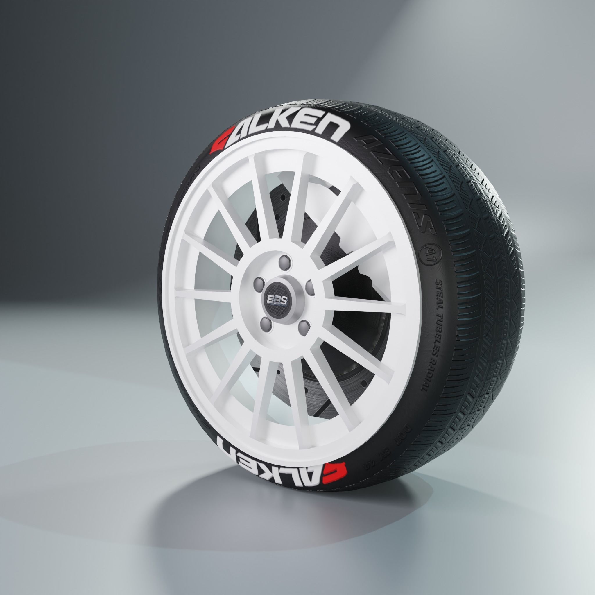 BBS Evo Wheel Low Poly Low-poly 3D model_5