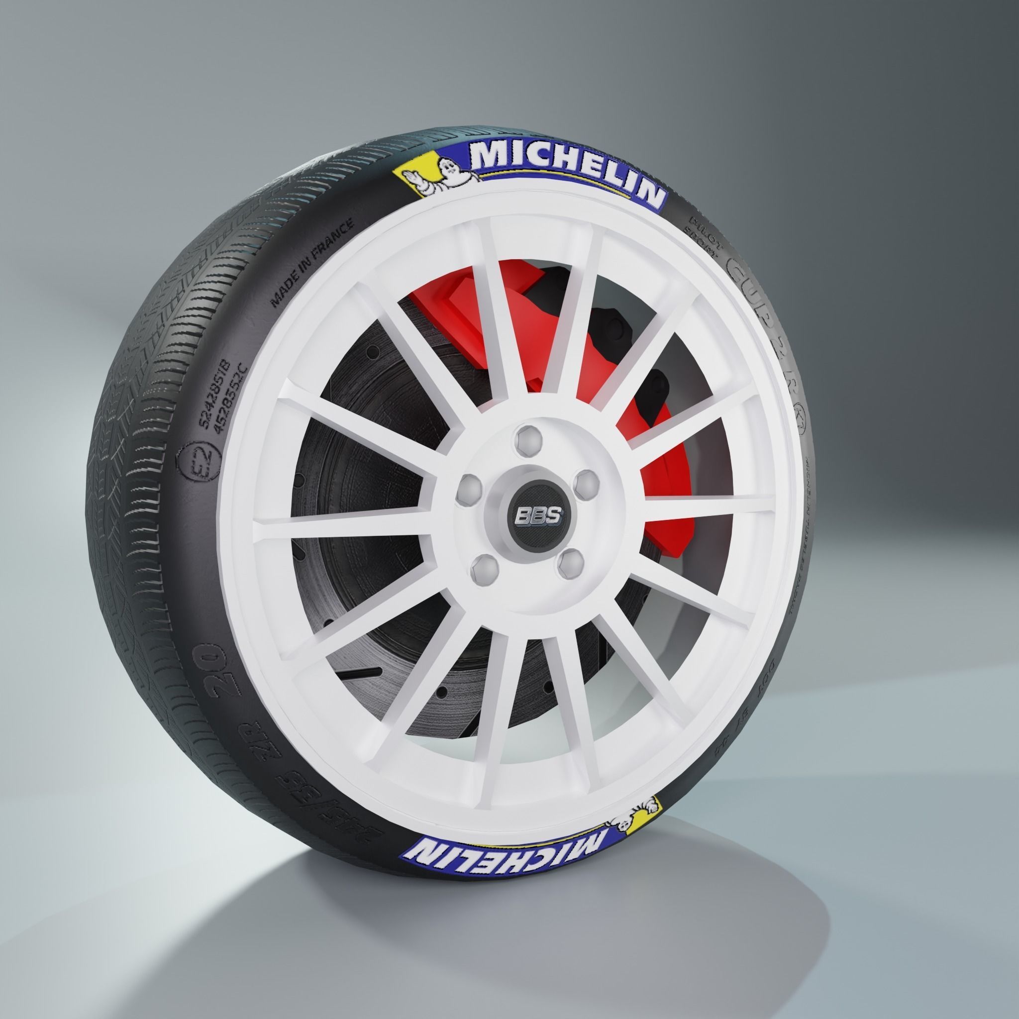BBS Evo Wheel Low Poly Low-poly 3D model_4