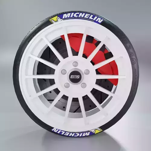 BBS Evo Wheel Low Poly Low-poly 3D model