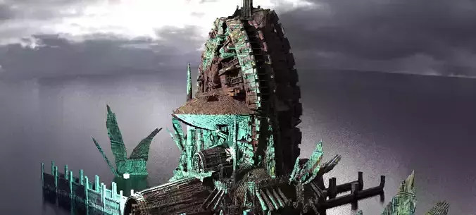 Art Deco Future Towers 5 Kit bash 3D model