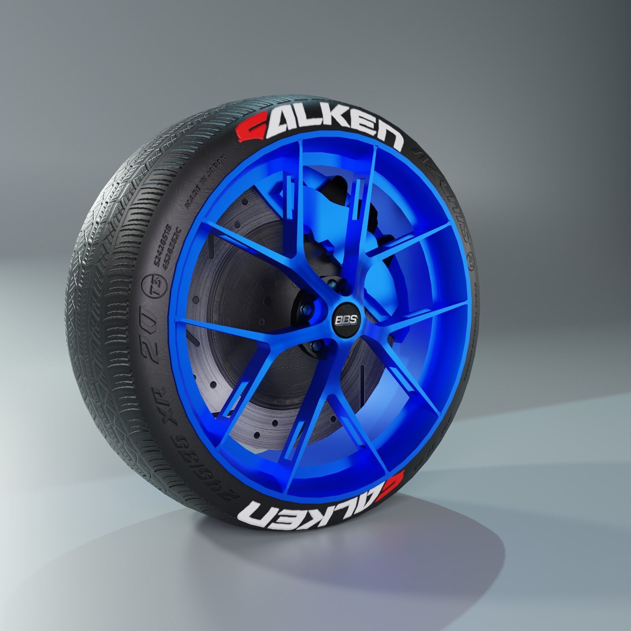 BBS FI-R Wheel Low Poly Low-poly 3D model_2