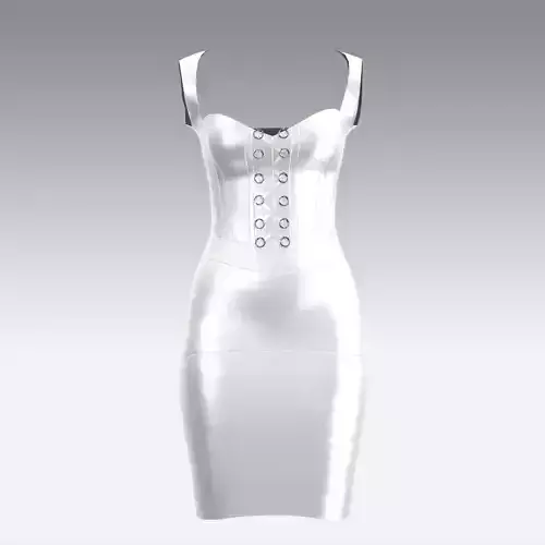 CORSET BLOUSE DRESS METALIC STRAP 