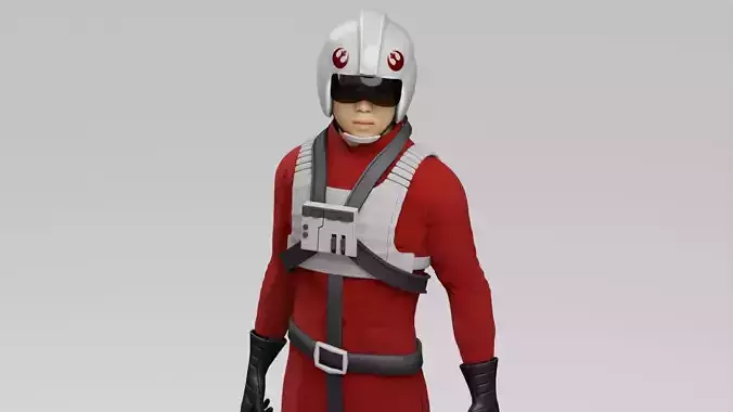 REBELLION PILOT RIGGED 3D model
