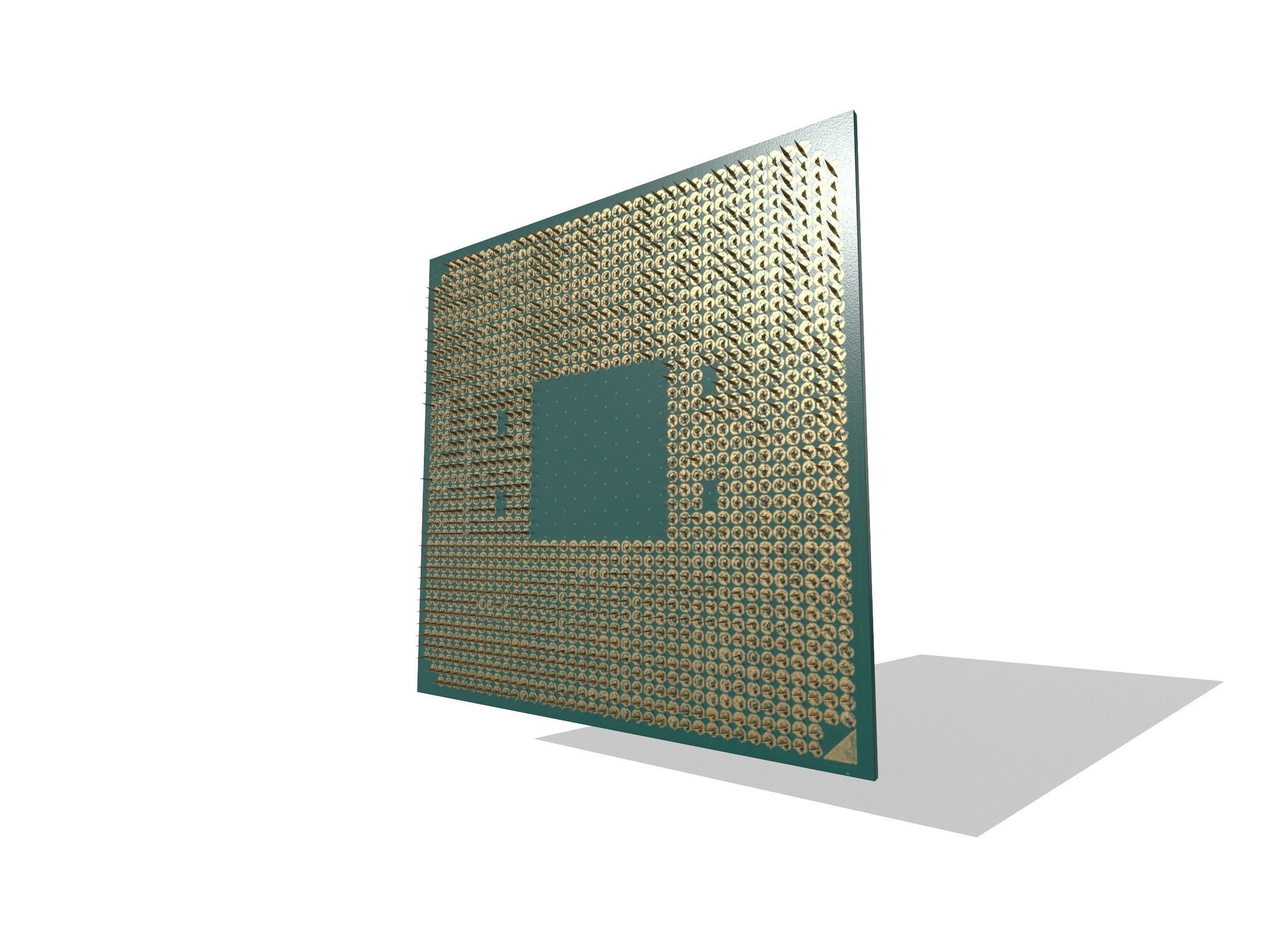 Ryzen 9 5900X delidable CPU Low-poly 3D model_4