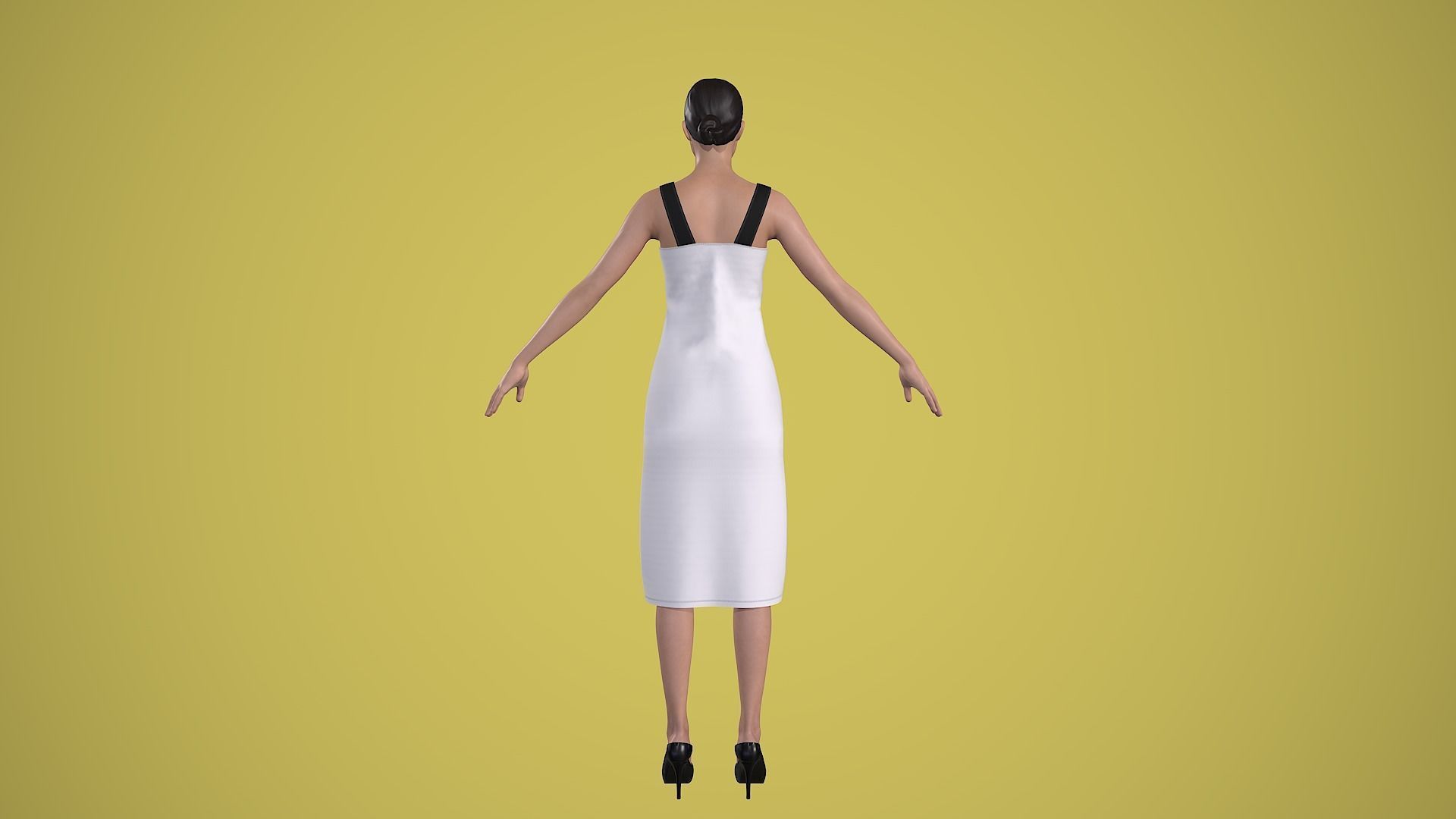 outfit set with Mexican skull pattern 2 pieces 3D model_12