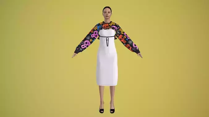 outfit set with Mexican skull pattern 2 pieces