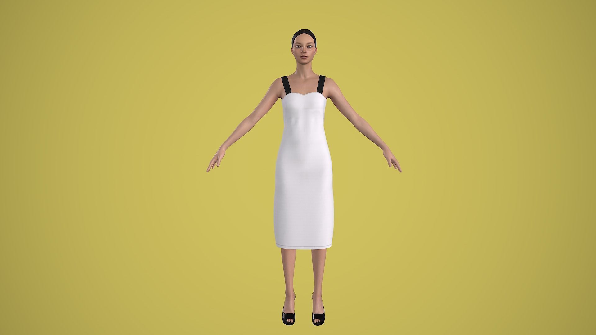 outfit set with Mexican skull pattern 2 pieces 3D model_11