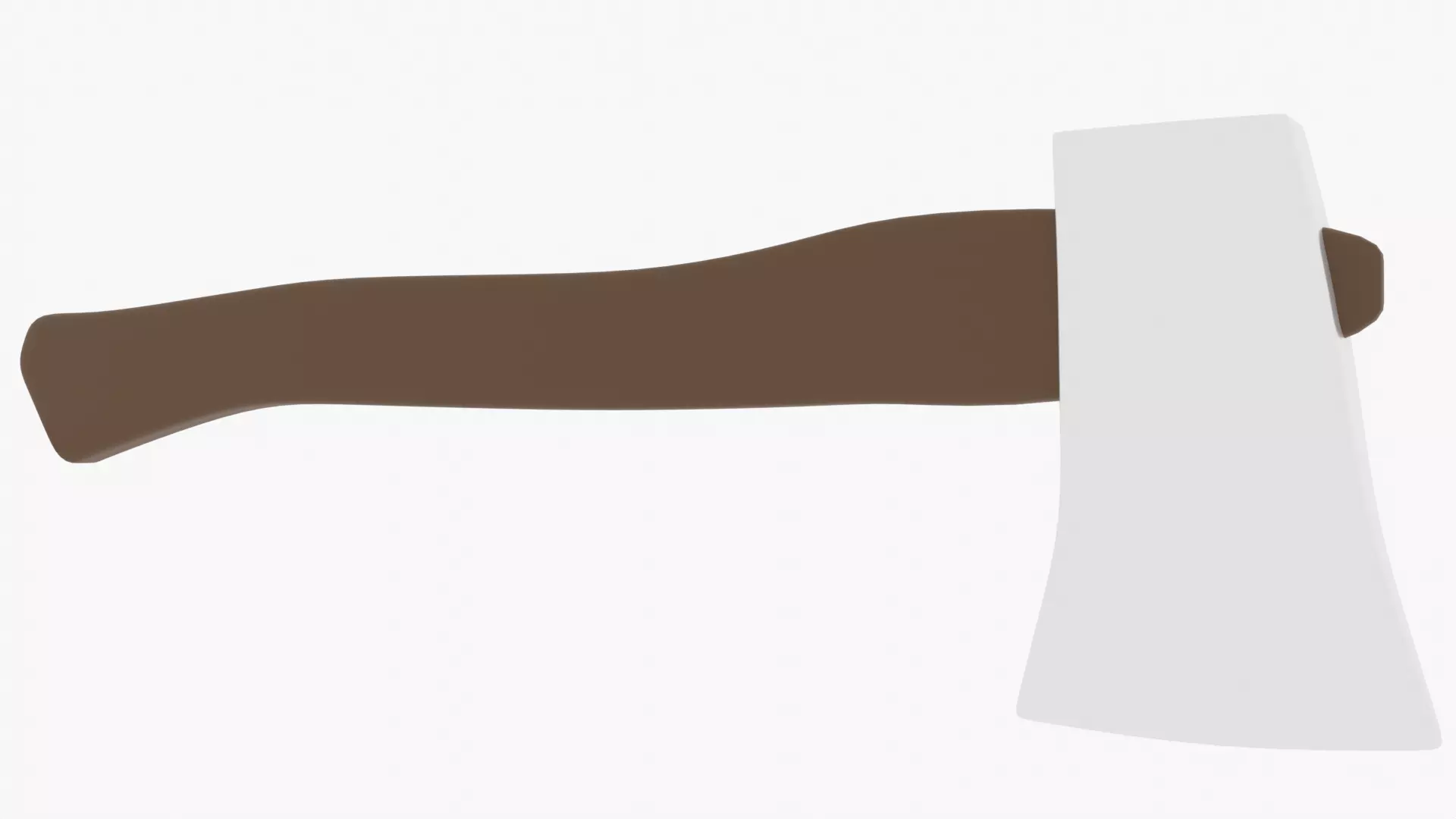 Basic Axe Low-poly 3D model_0