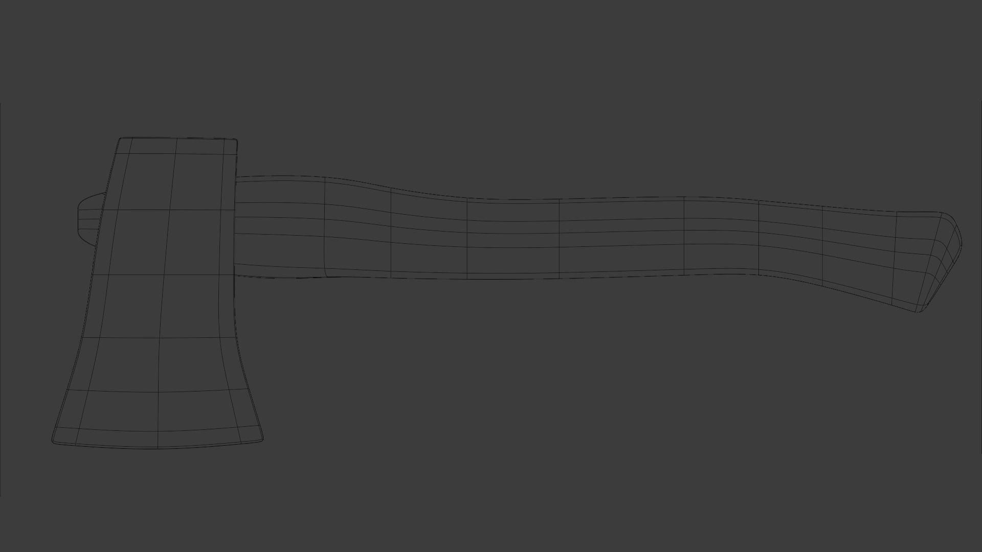 Basic Axe Low-poly 3D model_8