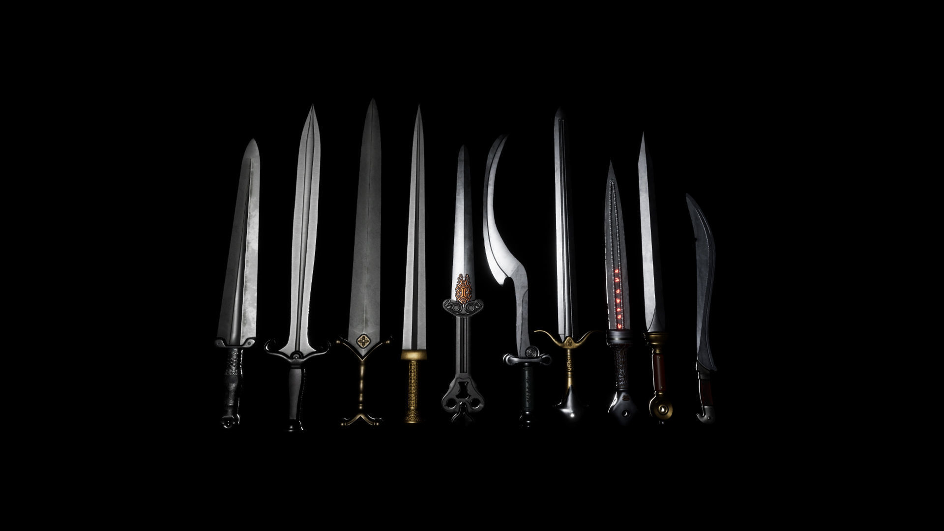 Melee Weapons Mega Pack Low-poly 3D model_23