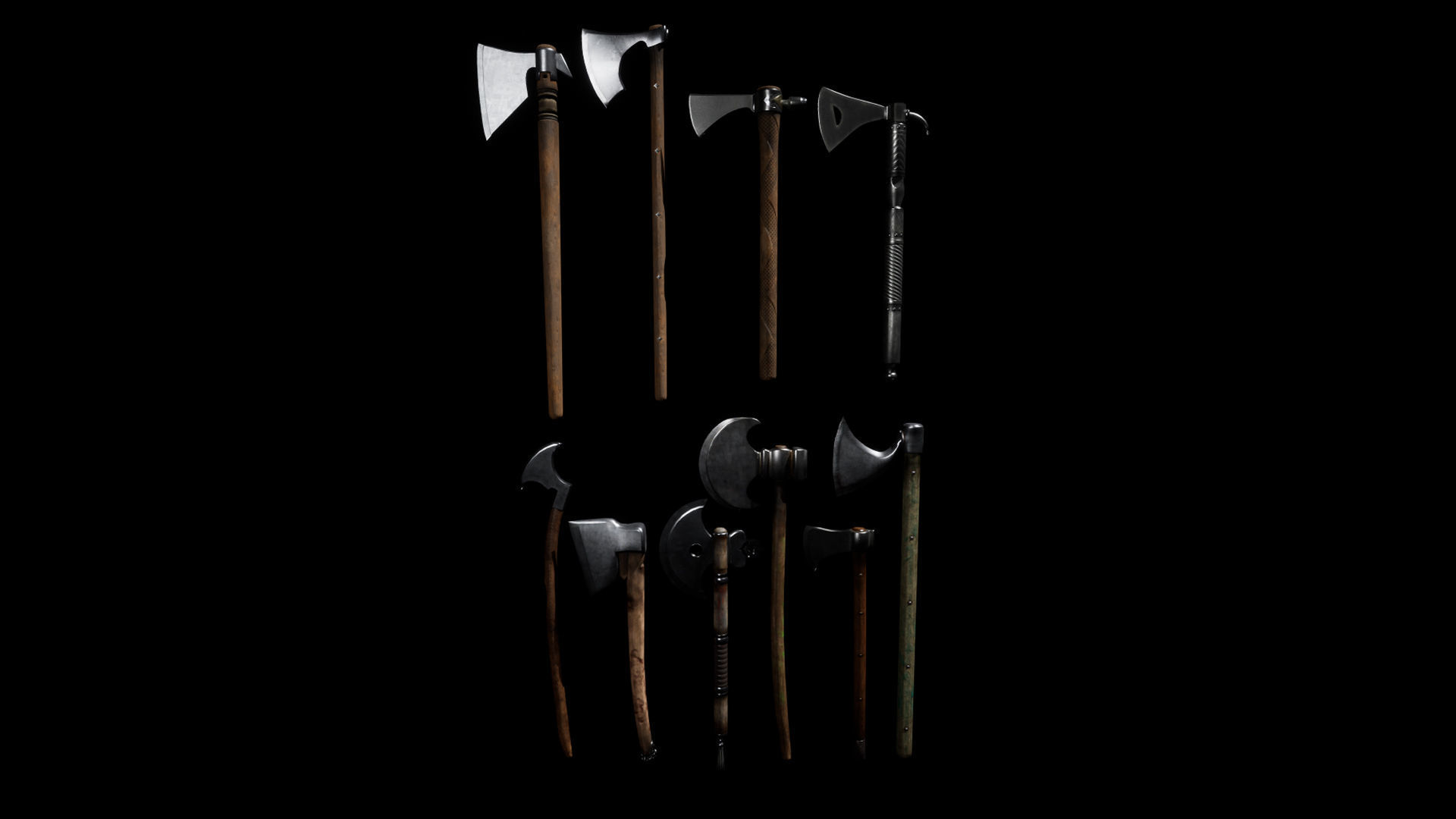 Melee Weapons Mega Pack Low-poly 3D model_28