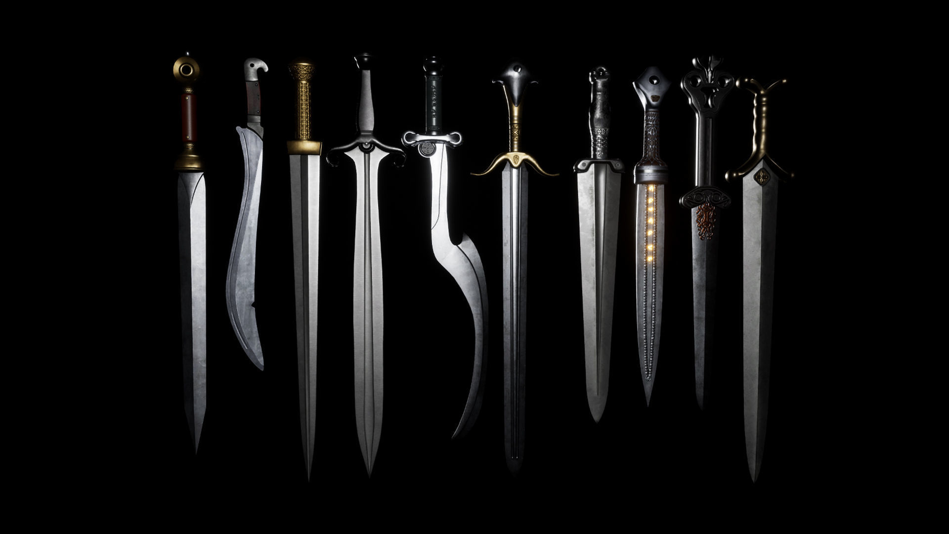 Melee Weapons Mega Pack Low-poly 3D model_22