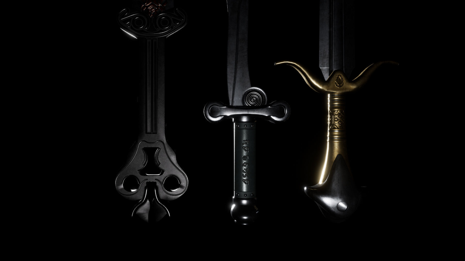 Melee Weapons Mega Pack Low-poly 3D model_39