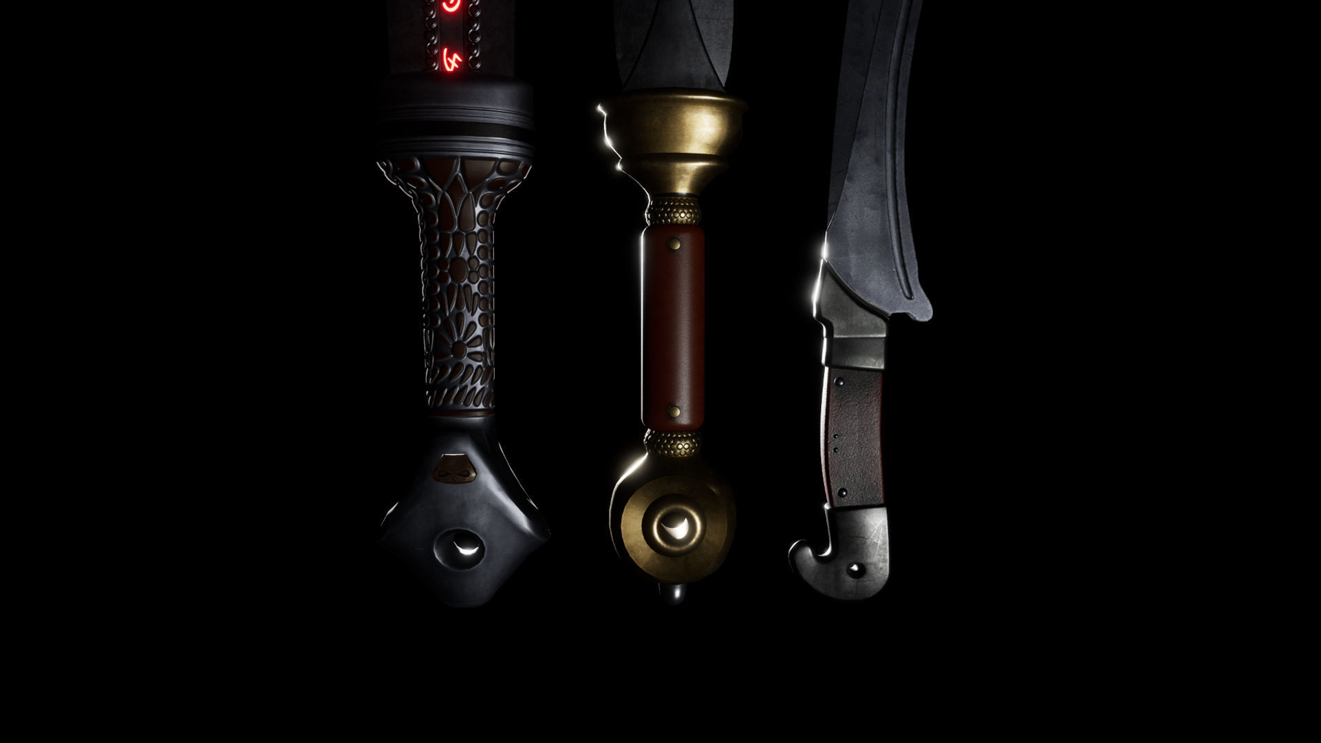 Melee Weapons Mega Pack Low-poly 3D model_24